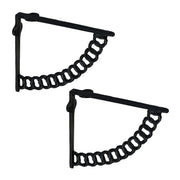 Regalträger 2er-Set Ketten-Design Schwarz von Relaxdays