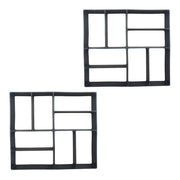 Pflasterform 2er-Set 40 x 40cm Schwarz von Relaxdays