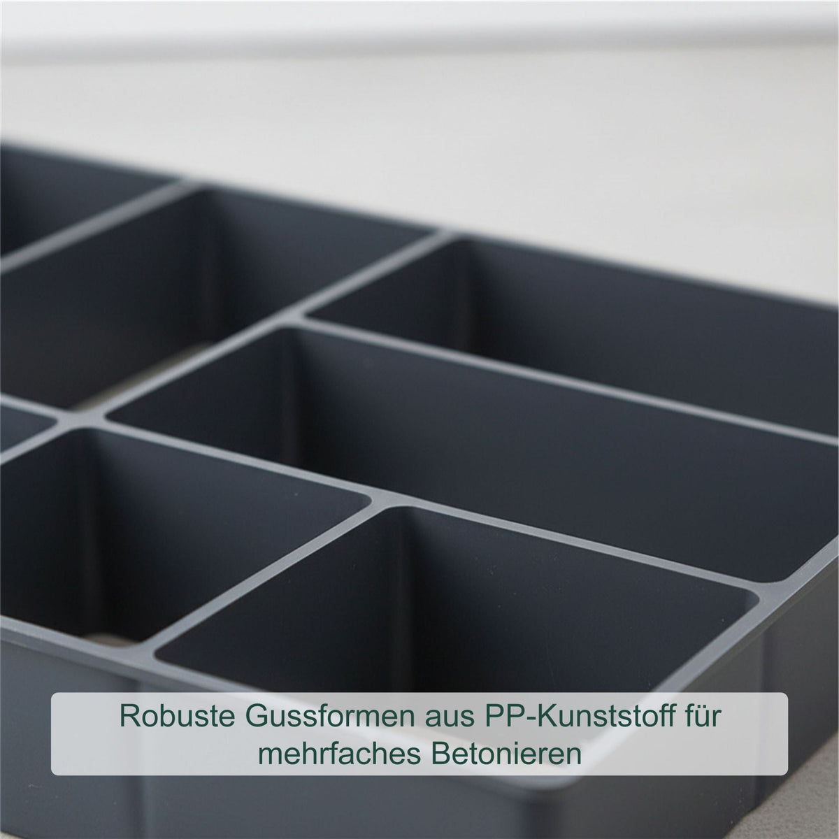 Pflasterform 2er-Set 40 x 40cm Schwarz von Relaxdays