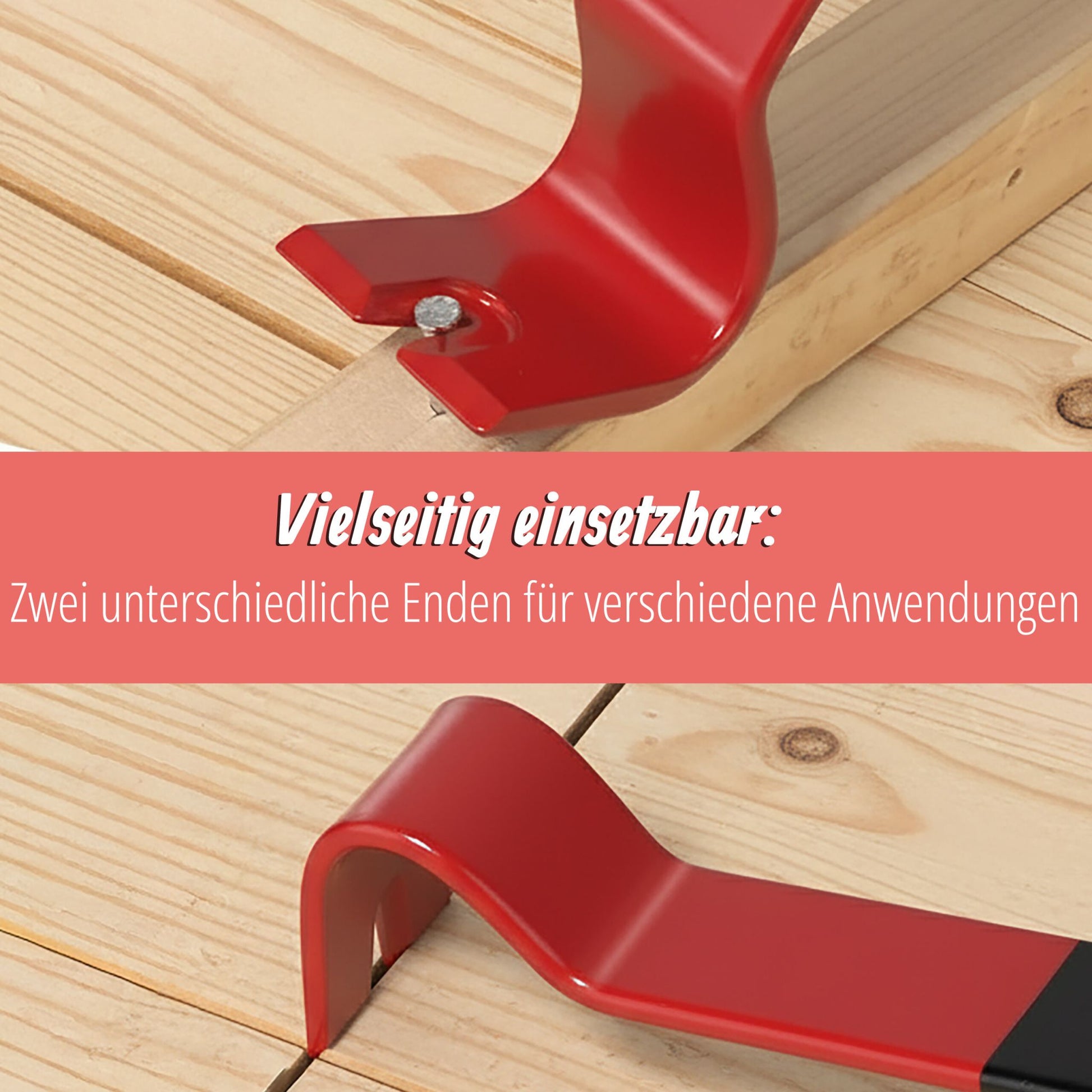 Brecheisen 3-tlg. Set Rot-Schwarz von Relaxdays