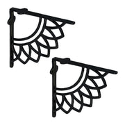 Regalträger 2er-Set Mandala-Design Schwarz von Relaxdays