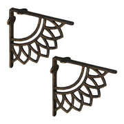 Regalträger 2er-Set Mandala-Design Gold-Schwarz von Relaxdays