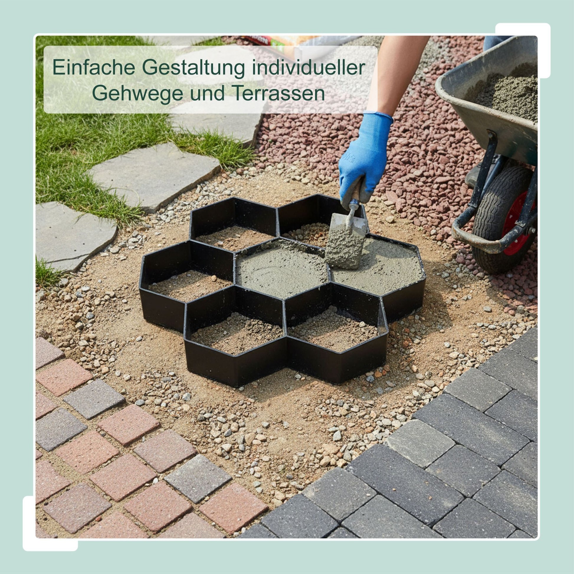 Pflasterform Bienenwabe 2er-Set Schwarz von Relaxdays
