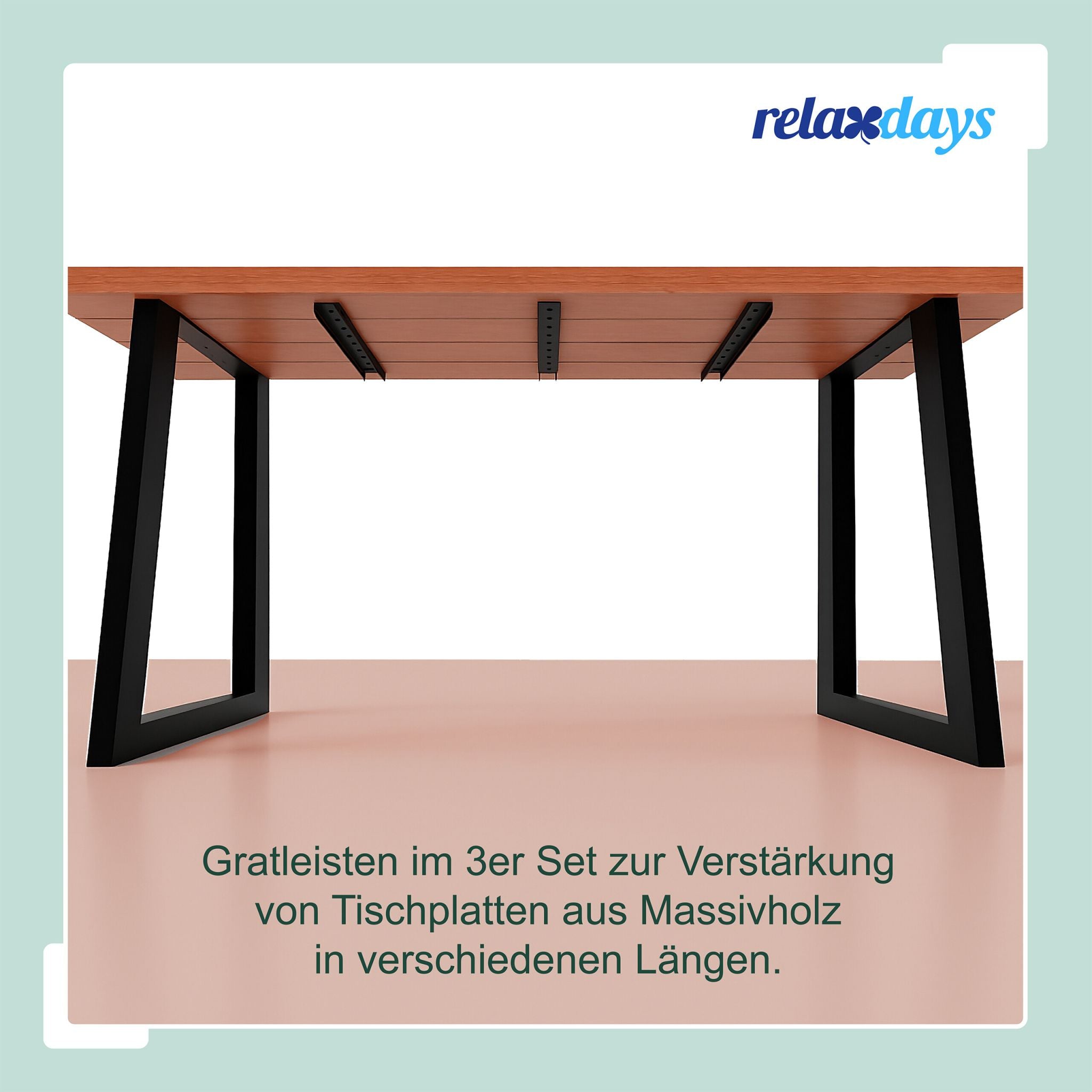 Gratleiste 3er-Set U-Form Gold-Schwarz von Relaxdays