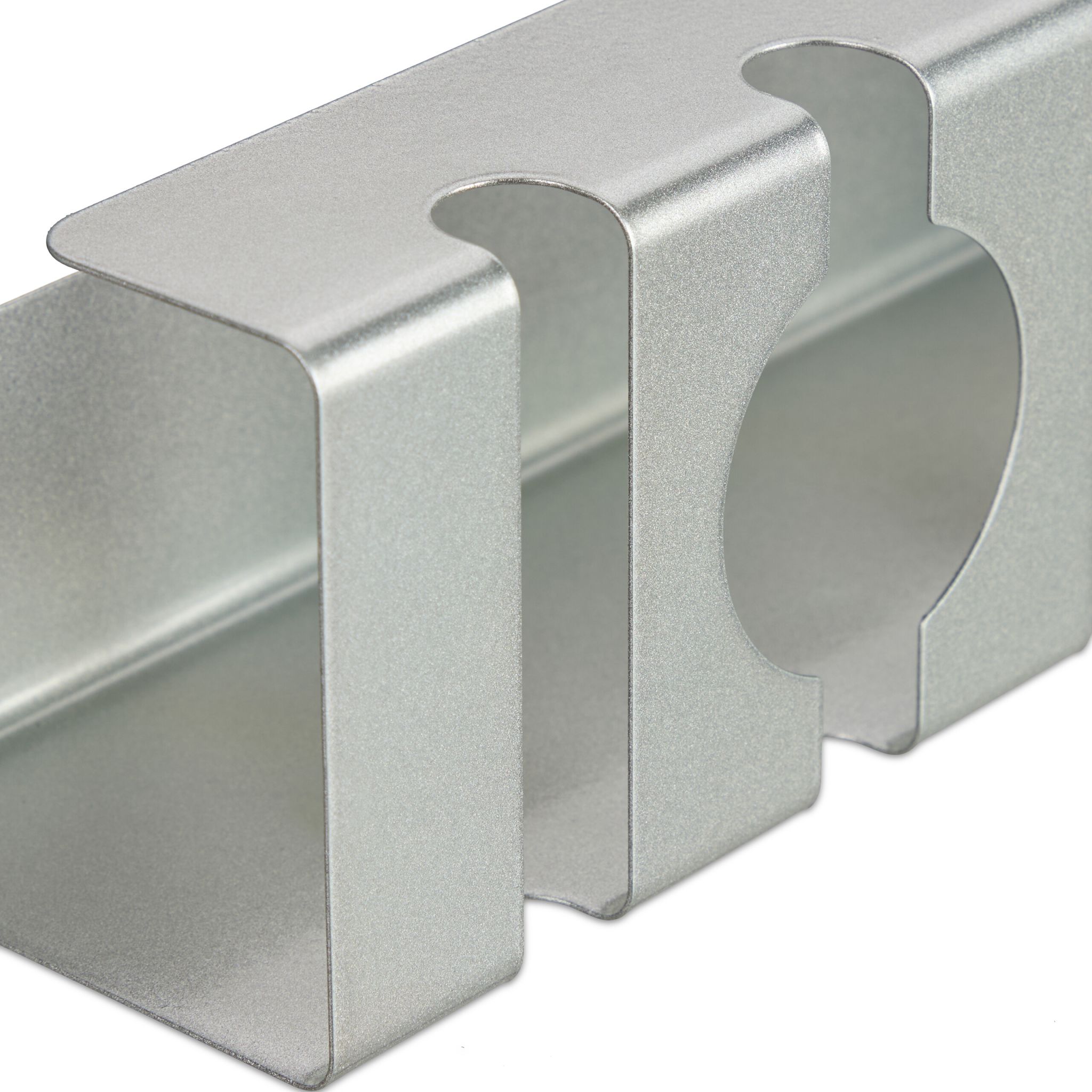 Kabelkanal für Schreibtisch 2er-Set Silber von Relaxdays