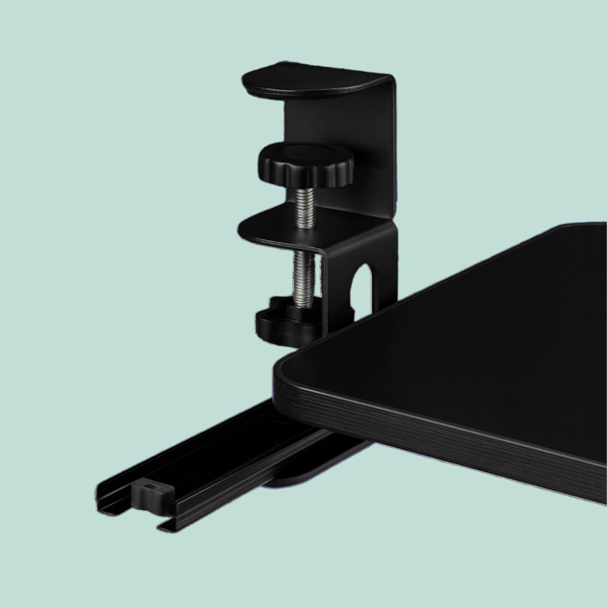 Ausziehbare Tastaturablage zum Klemmen Schwarz von Relaxdays