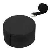 Meditationskissen mit Yogagurt Schwarz von Relaxdays