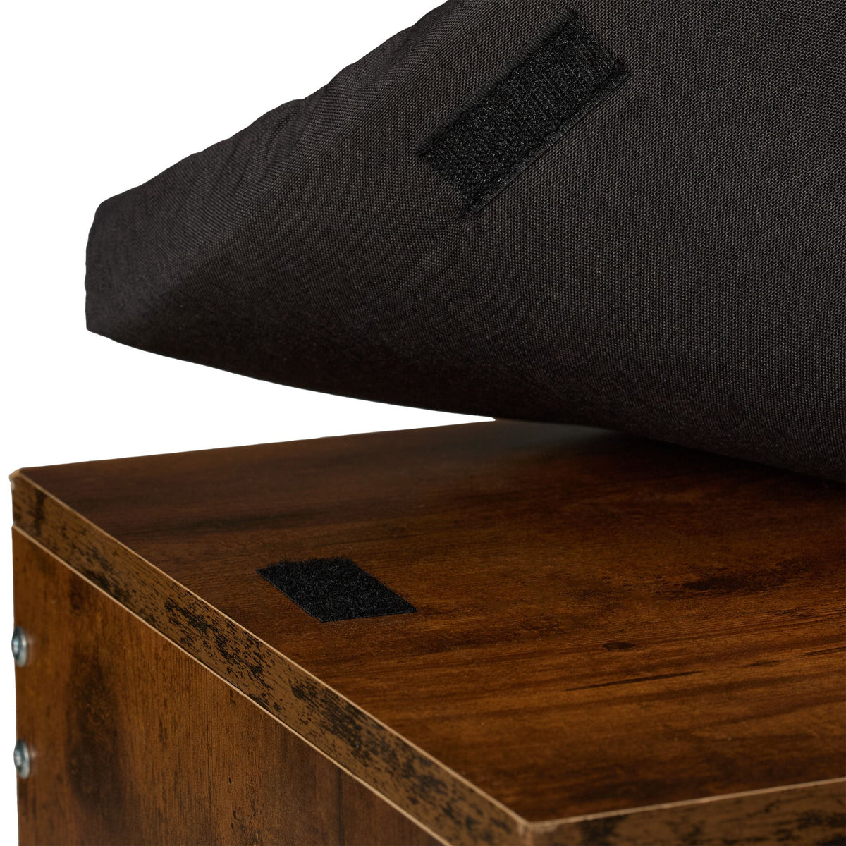 Schuhbank mit Sitzfläche & Schrank Set Braun-Schwarz von Relaxdays