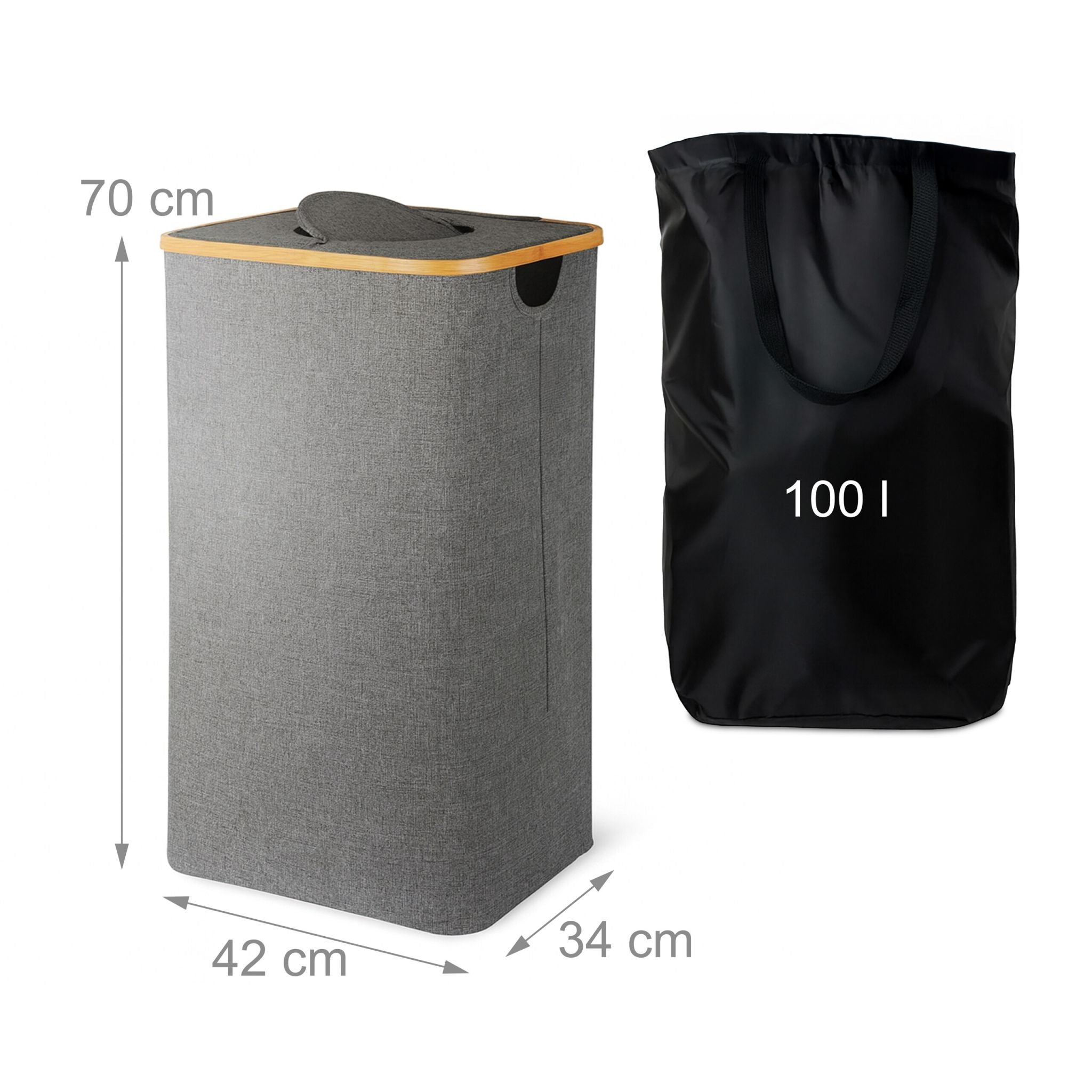 Flaschen Sammelbehälter 100l Hellbraun-Grau