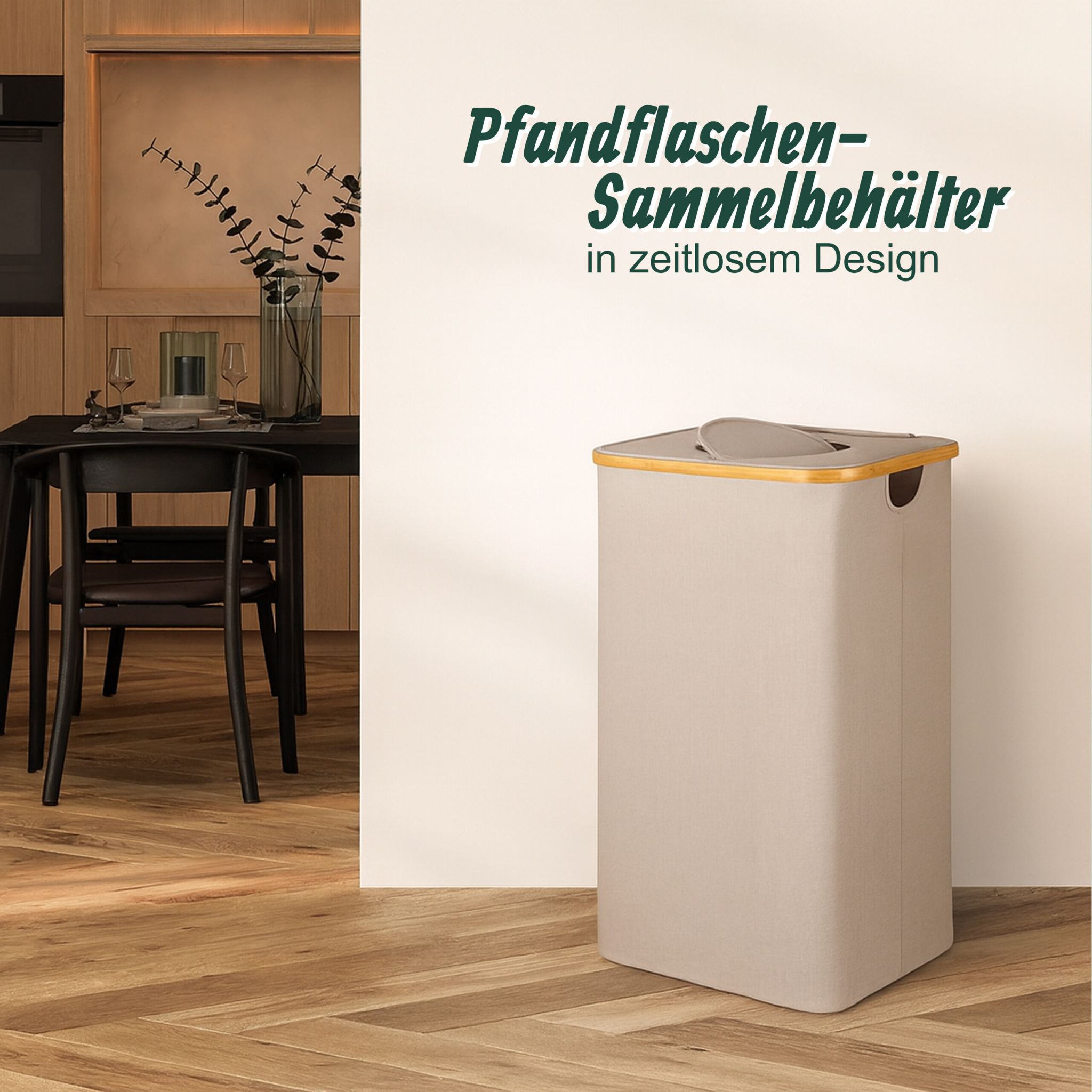 Flaschen Sammelbehälter 100l Beige-Hellbraun von guteszeug.ch