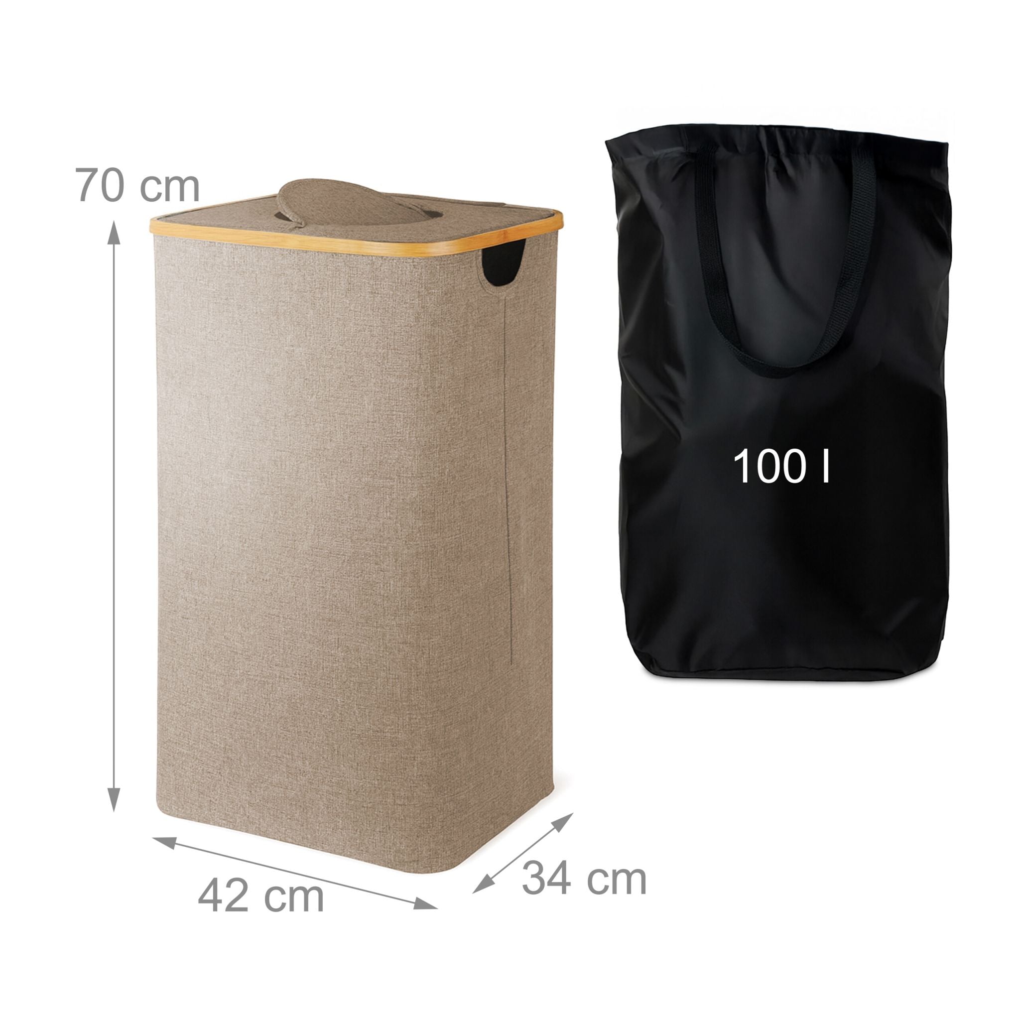 Flaschen Sammelbehälter 100l Beige-Hellbraun von guteszeug.ch