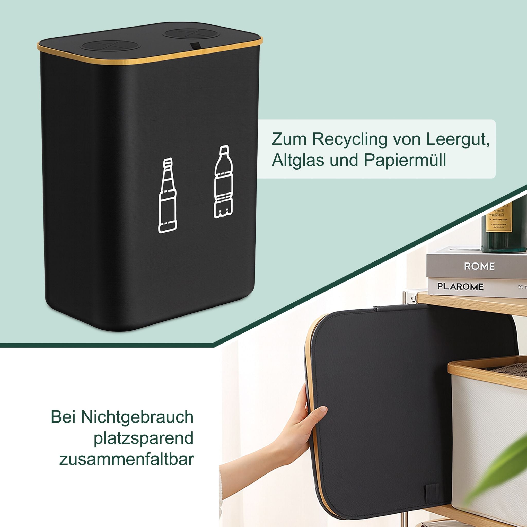 Flaschen Sammelbehälter 160l Weiss-Hellbraun-Grau von guteszeug.ch