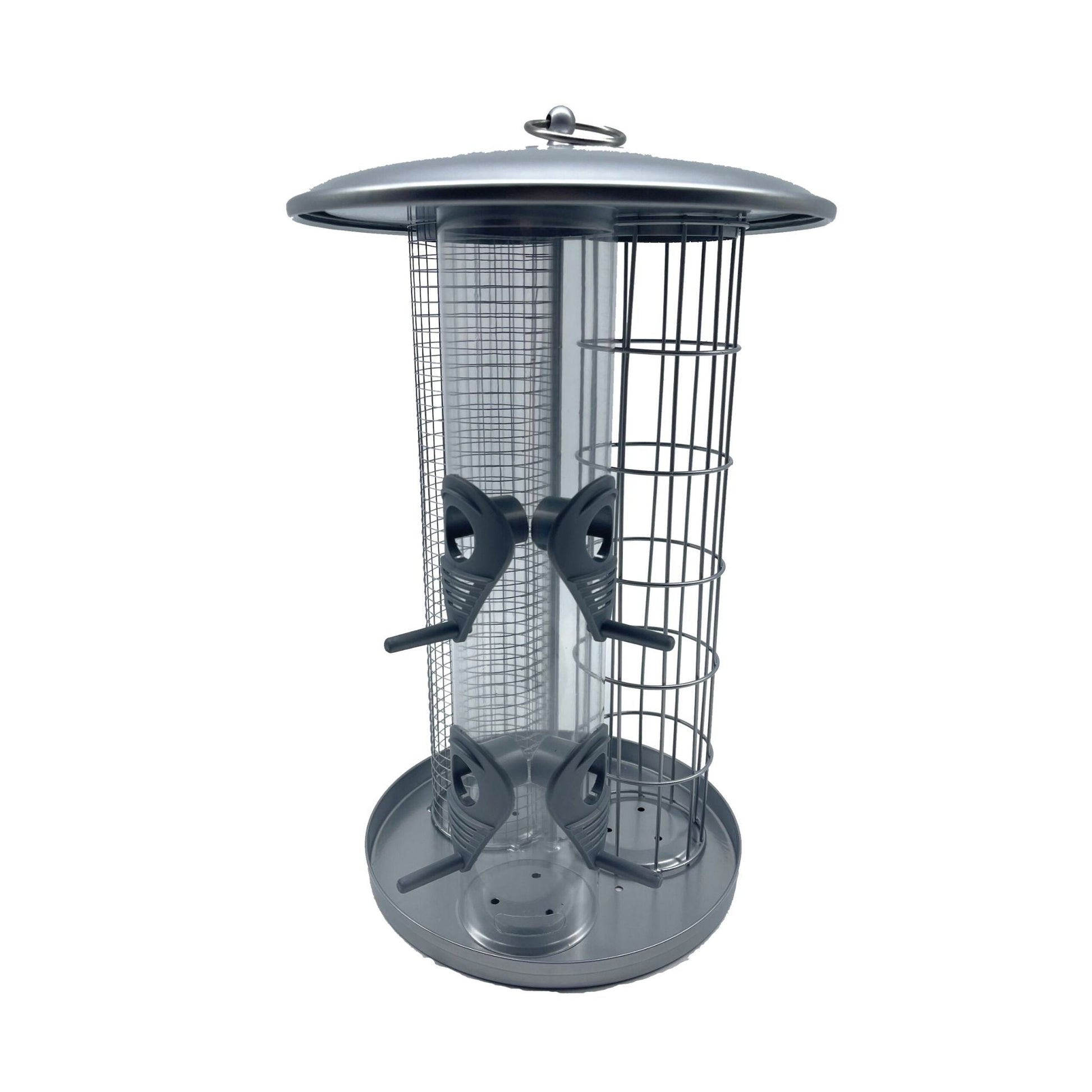 3-in-1 Vogelfutterstation Silber von Relaxdays