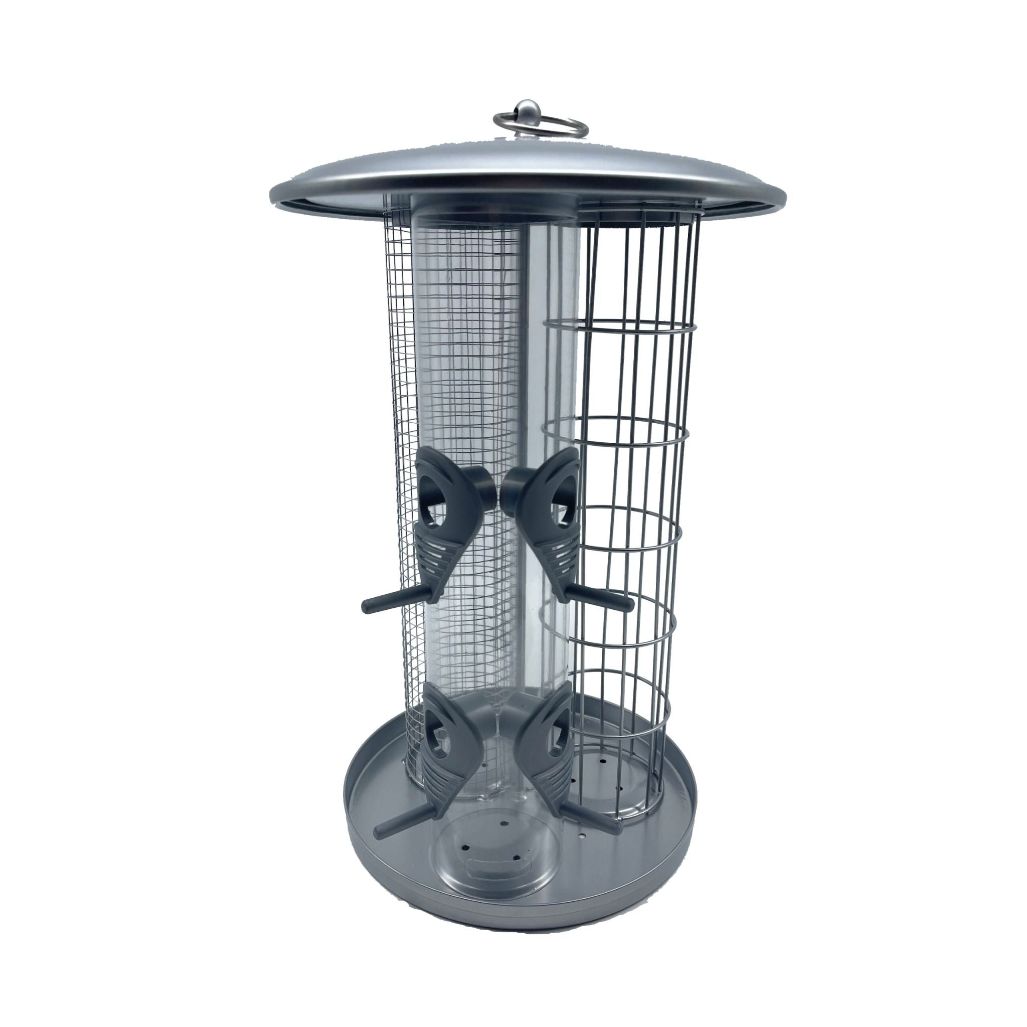 3-in-1 Vogelfutterstation Silber von Relaxdays