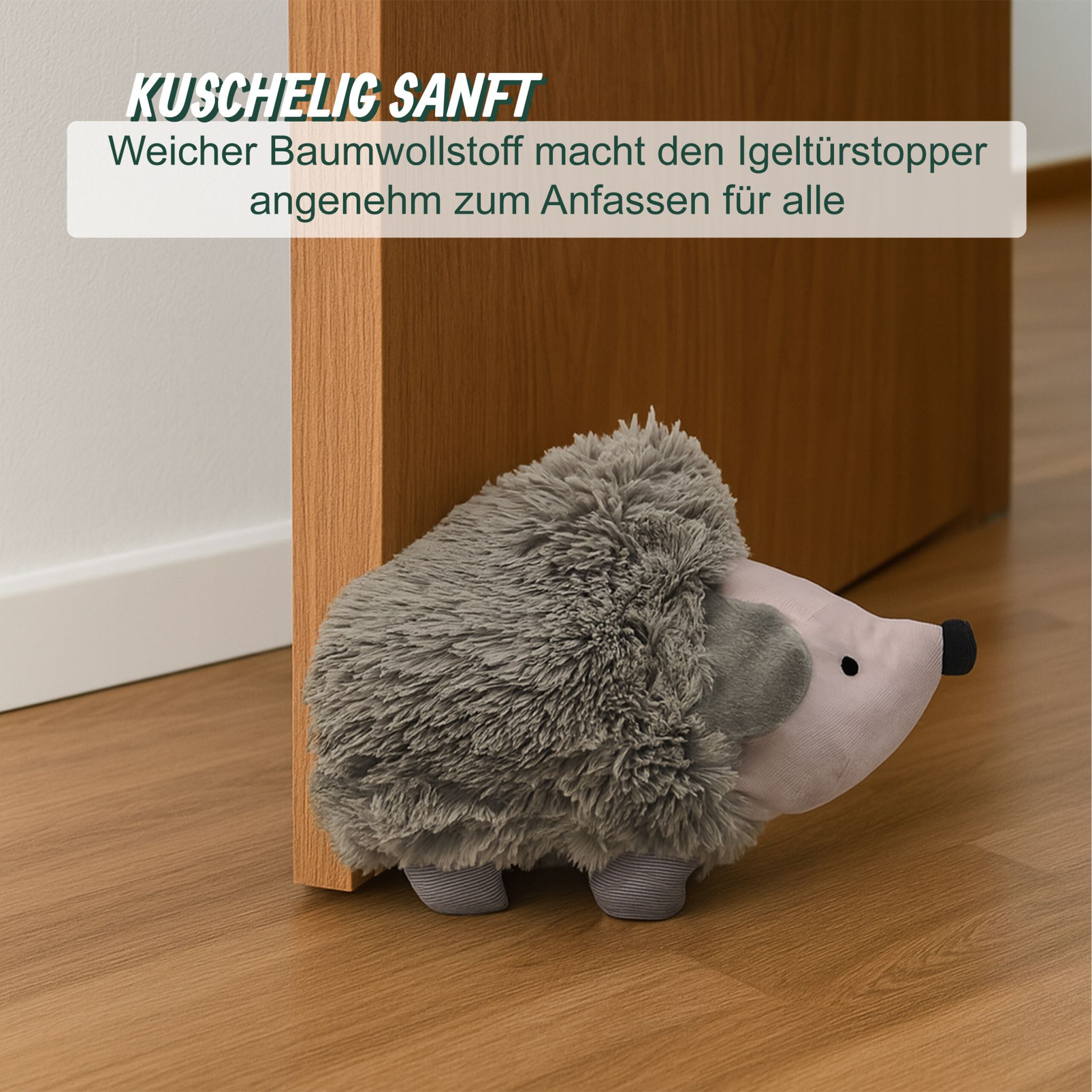 Türstopper Igel Braun-Grau von Relaxdays