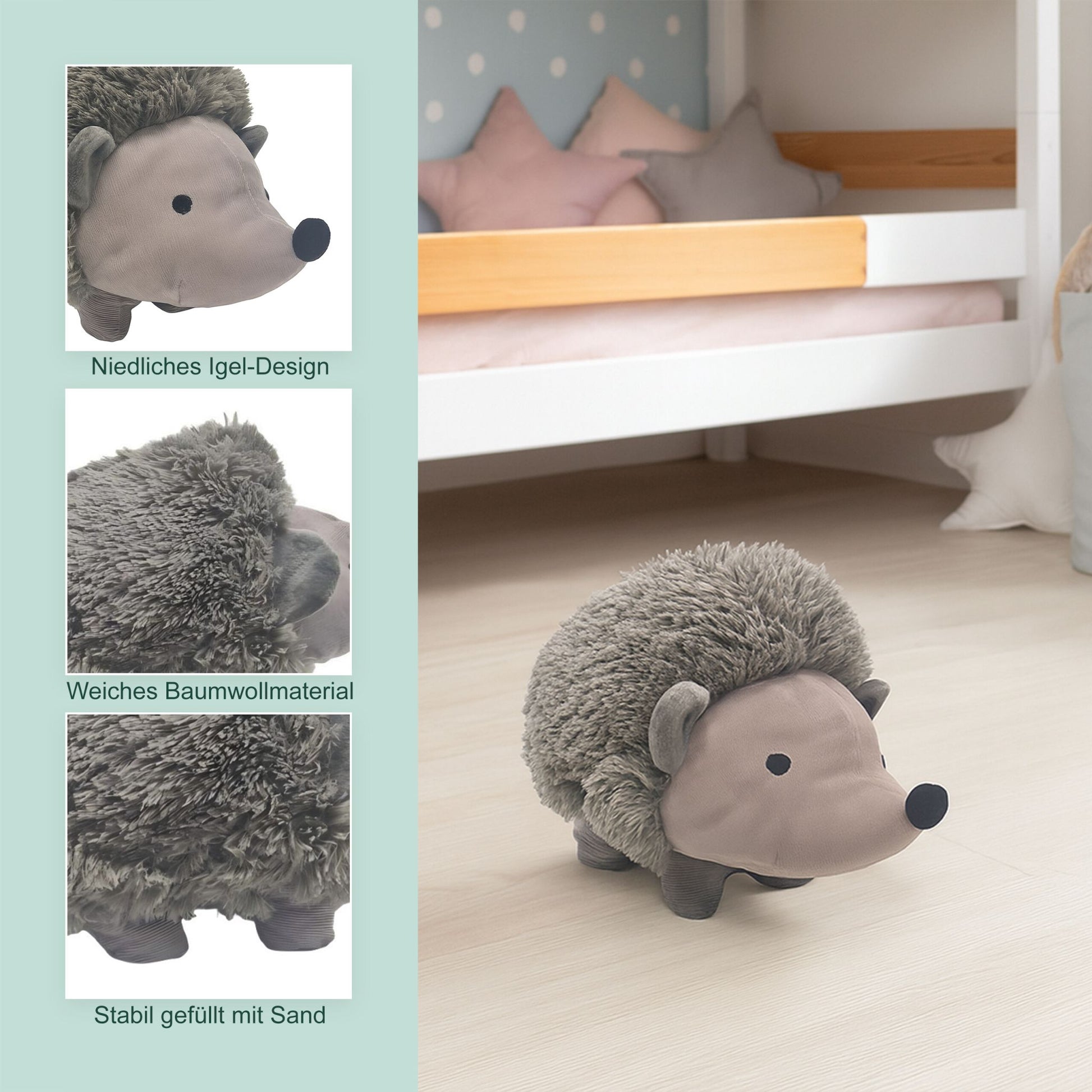 Türstopper Igel Braun-Grau von Relaxdays