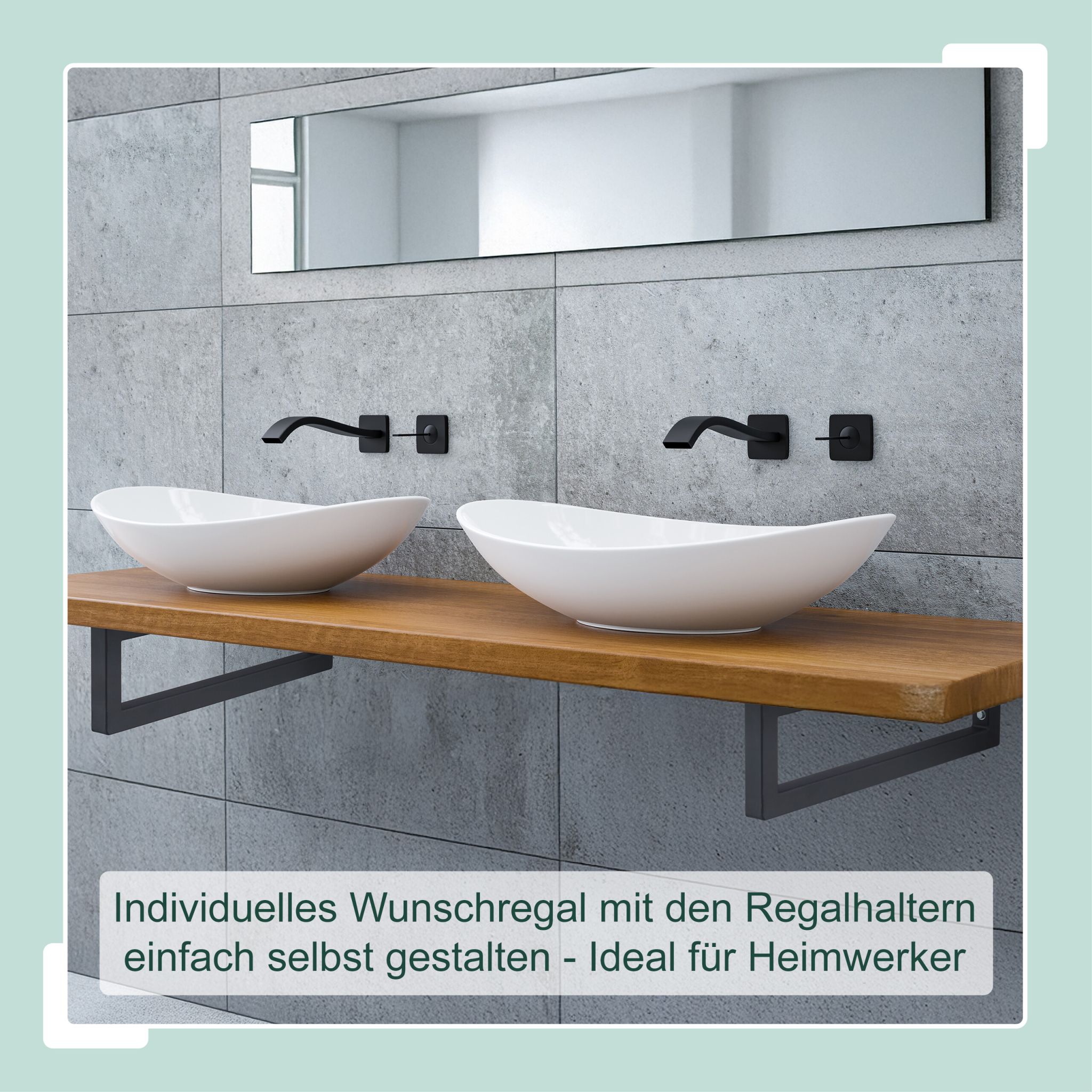 Wandkonsole 2er-Set Weiss von Relaxdays