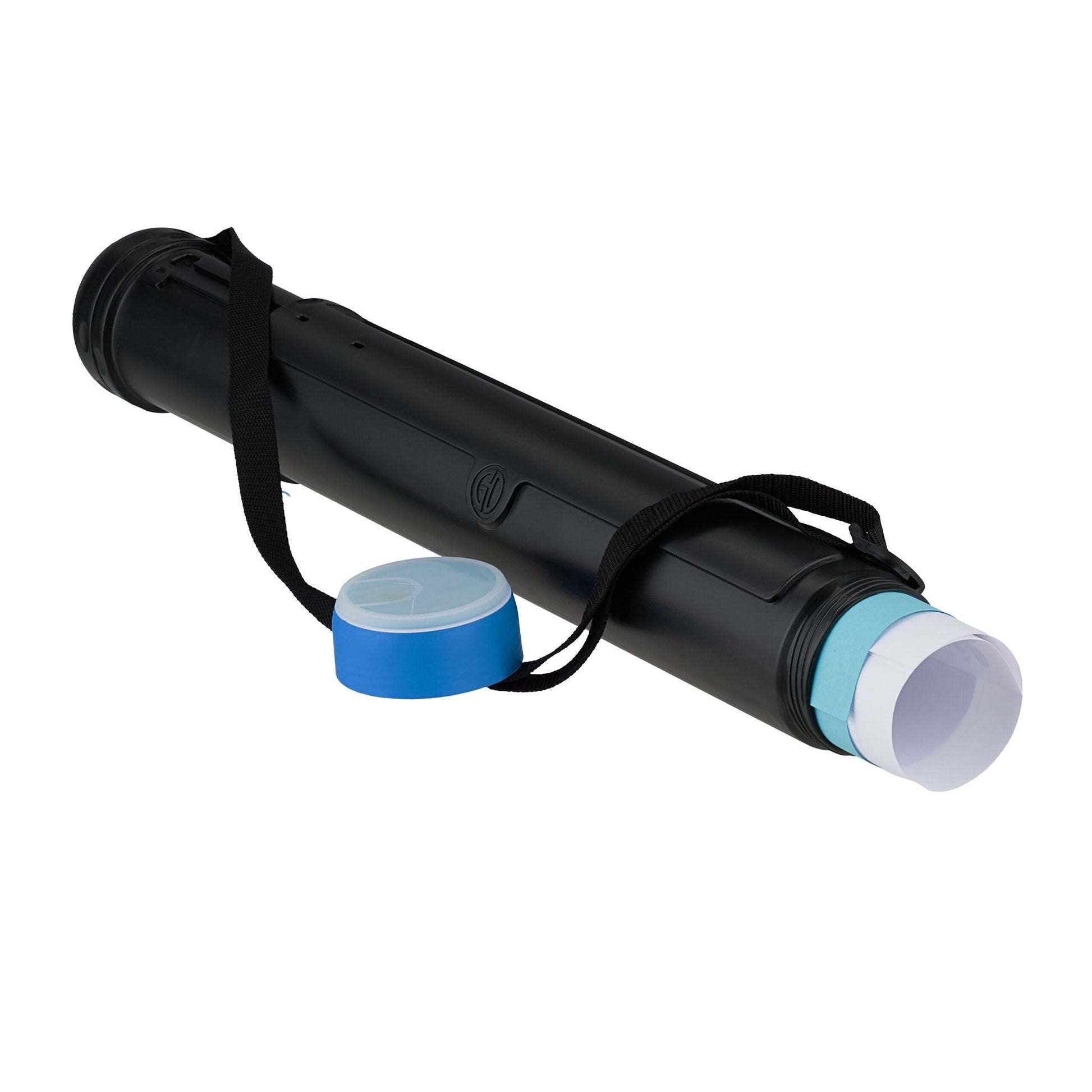 Posterrolle ziehbar zweifarbig Blau-Schwarz von Relaxdays