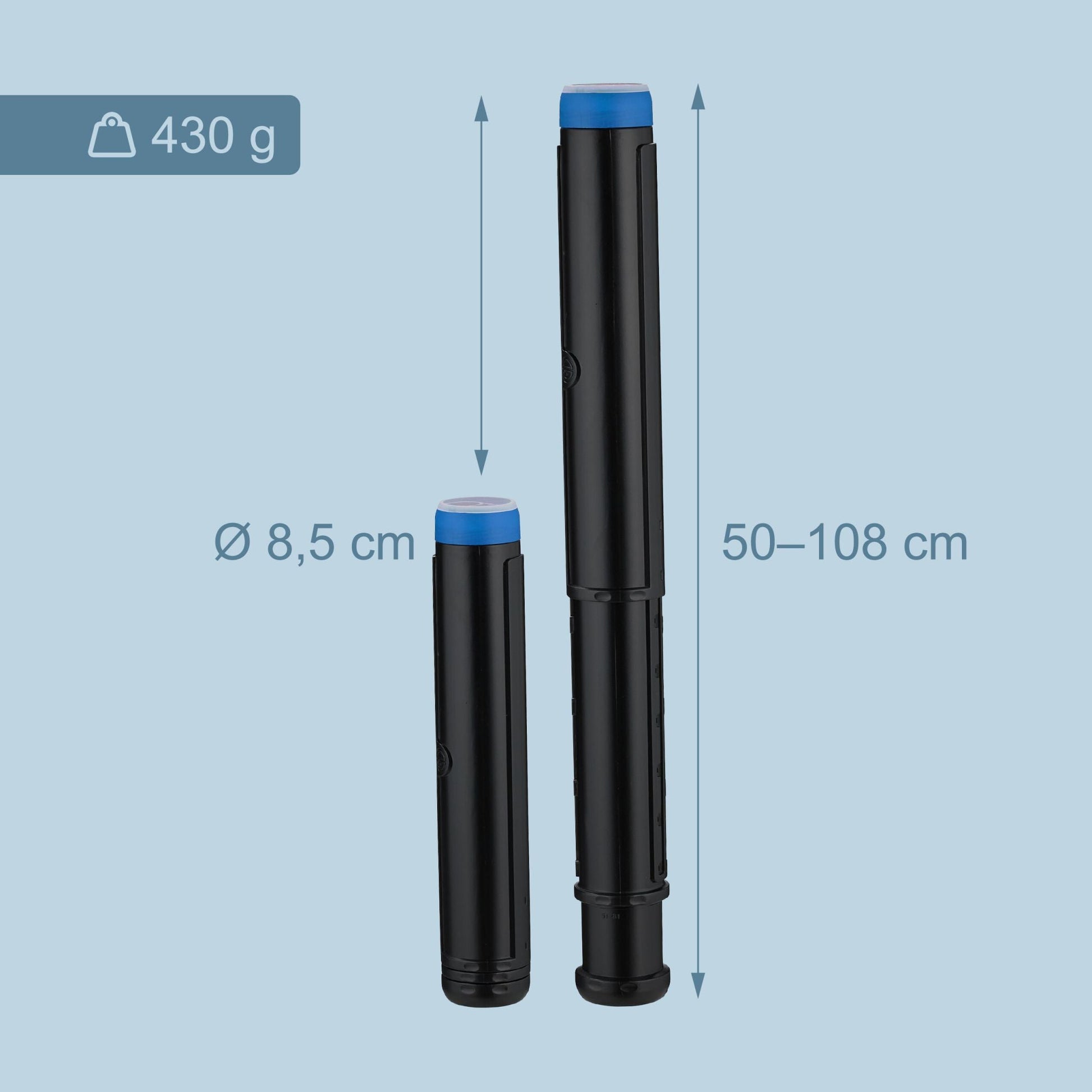 Posterrolle ziehbar zweifarbig Blau-Schwarz von Relaxdays