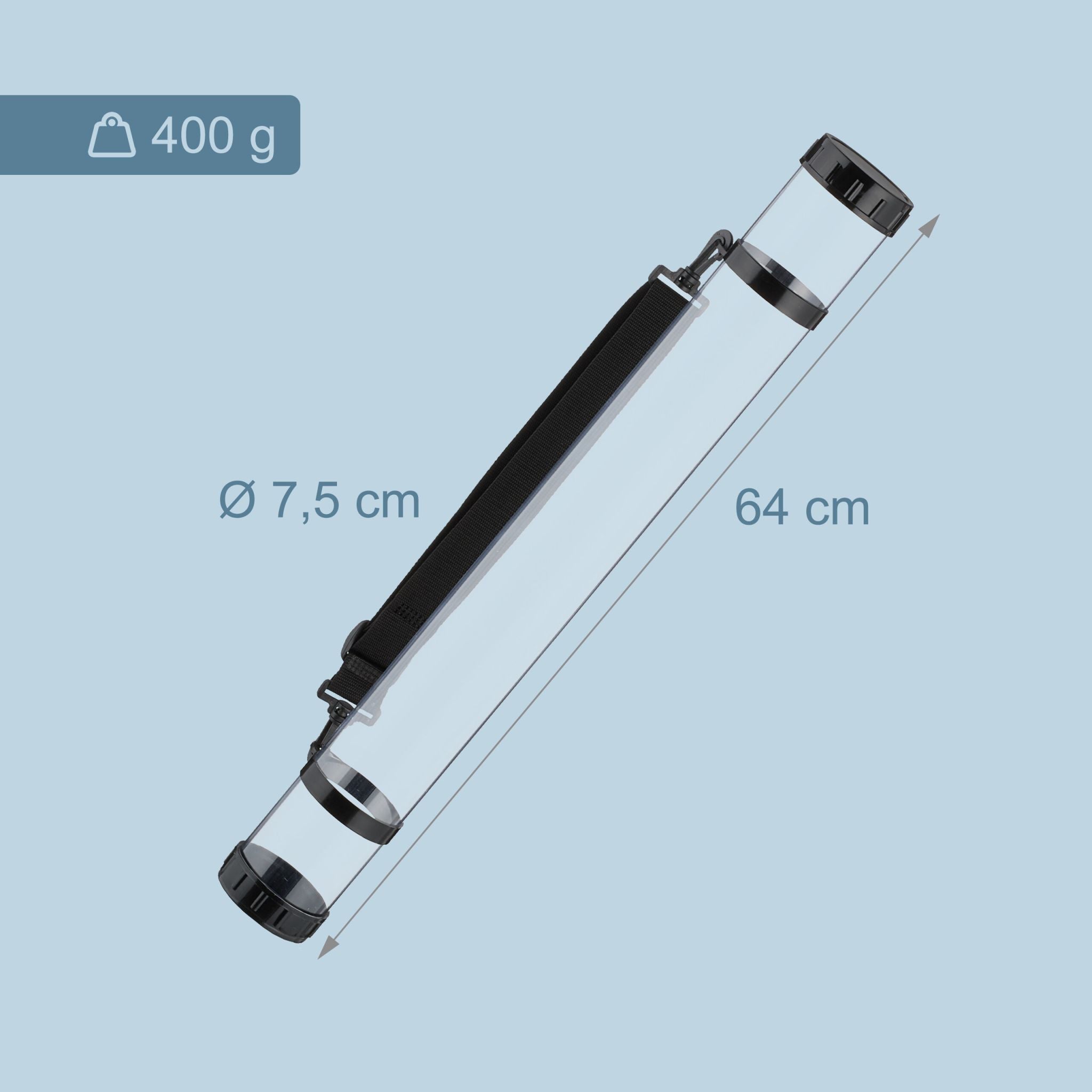 Posterrolle transparent Schwarz-Transparent von Relaxdays