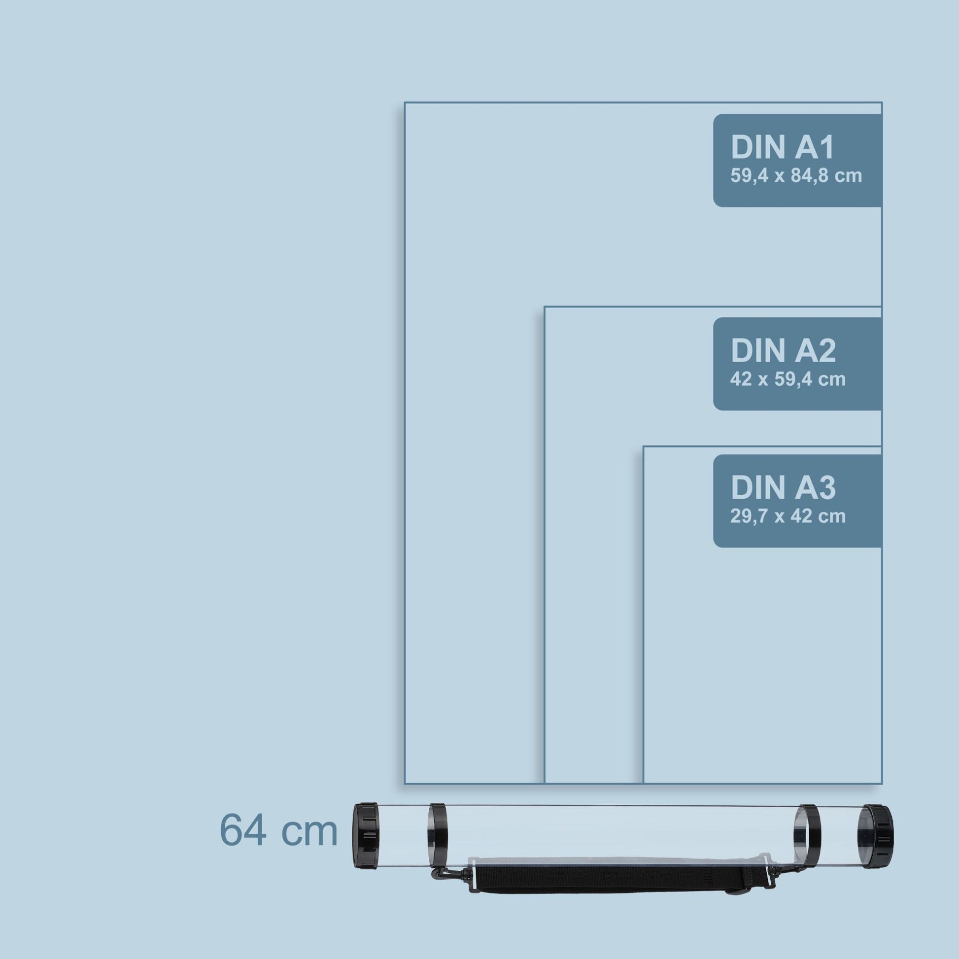 Posterrolle transparent Schwarz-Transparent von Relaxdays