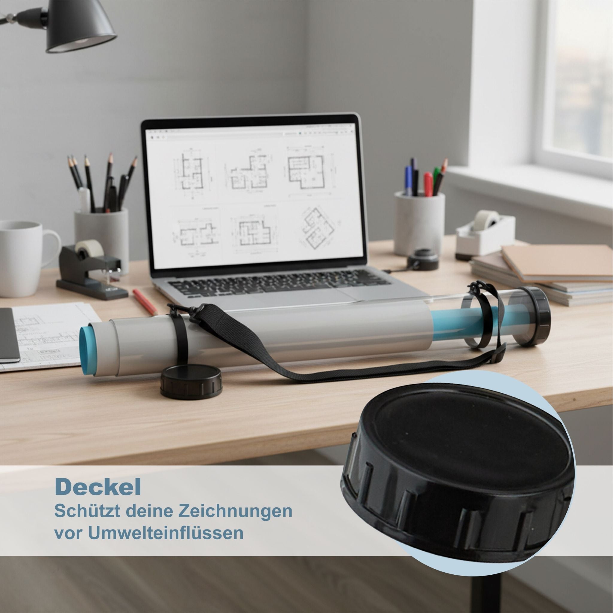 Posterrolle transparent Schwarz-Transparent von Relaxdays