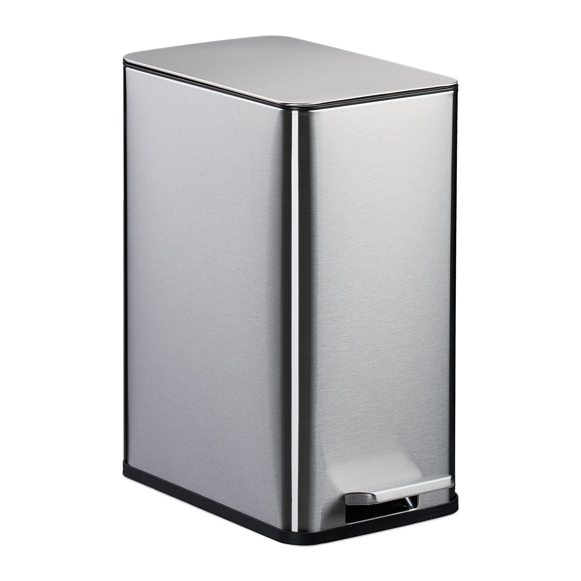 Kosmetikeimer 10 Liter Schwarz-Silber von Relaxdays