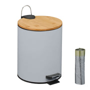 Kosmetikeimer 5 Liter Hellbraun-Schwarz-Grau von Relaxdays