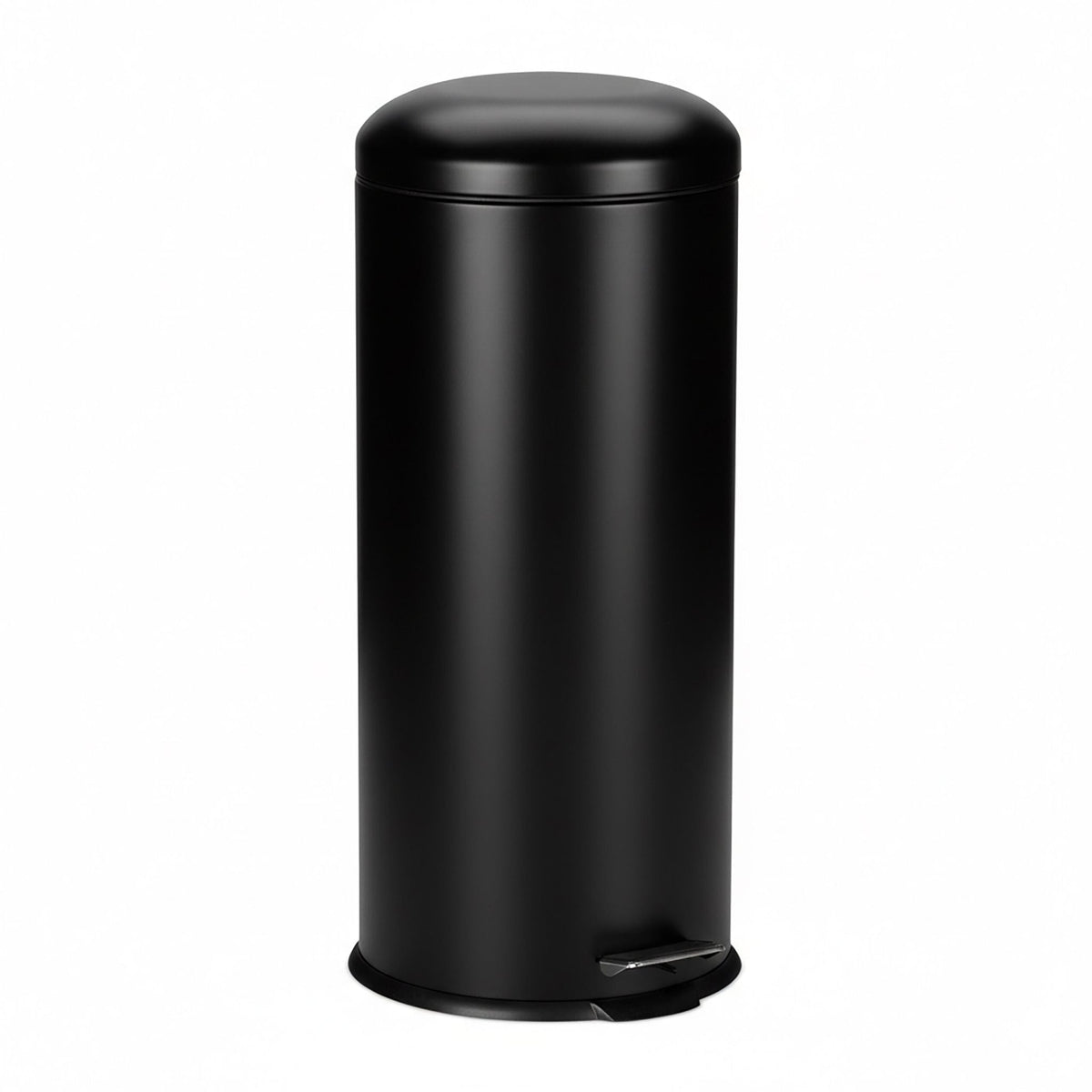 Mülleimer 30L Schwarz-Silber von Relaxdays