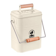 Komposteimer Küche 3,5L Creme-Hellbraun-Silber von Relaxdays