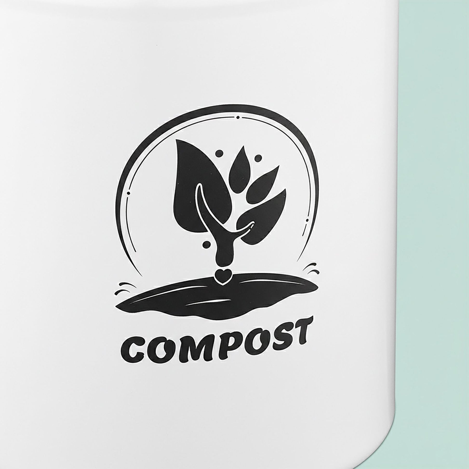 Komposteimer mit Geruchsfilter 5L Weiss-Schwarz von Relaxdays