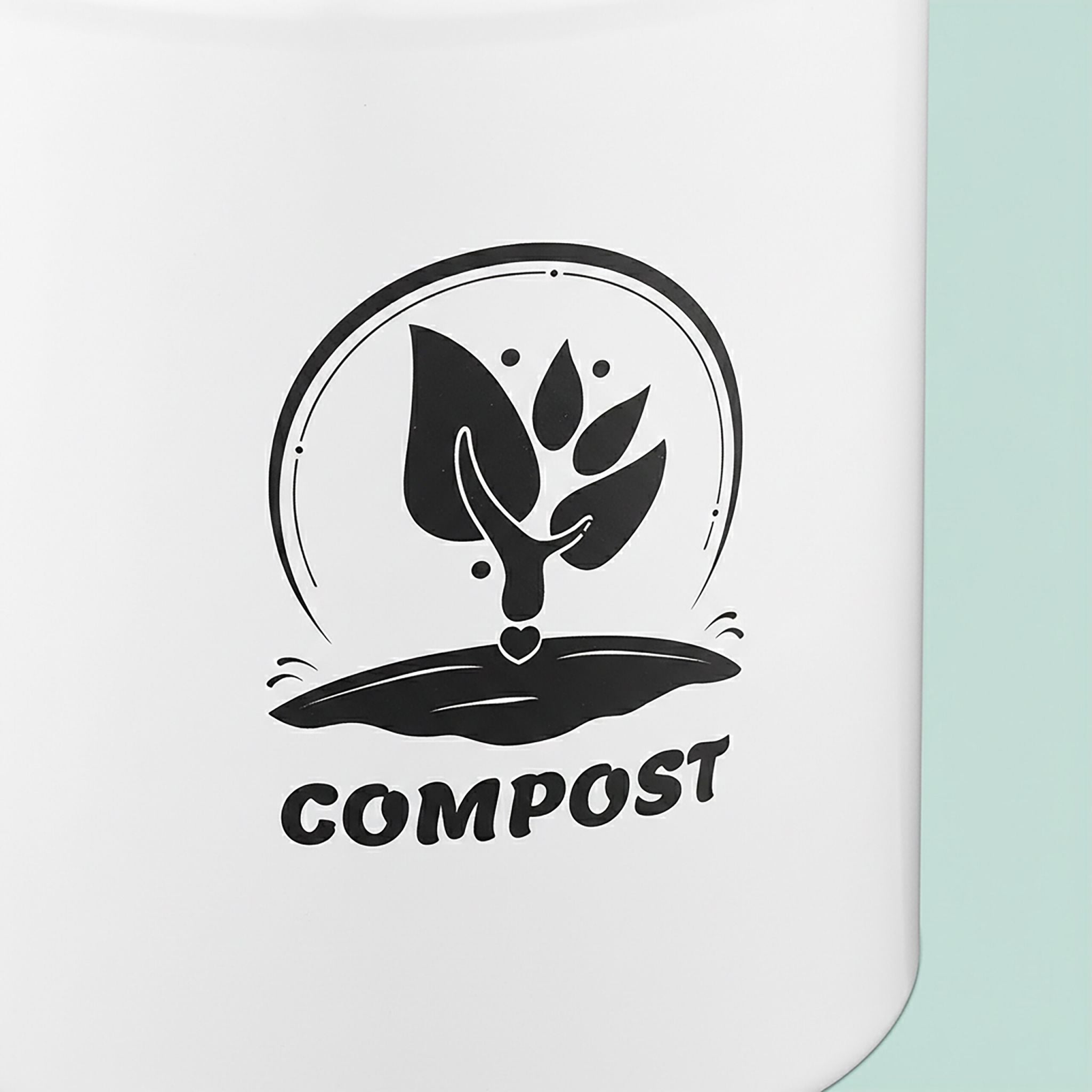 Komposteimer mit Geruchsfilter 5L Weiss-Schwarz von Relaxdays