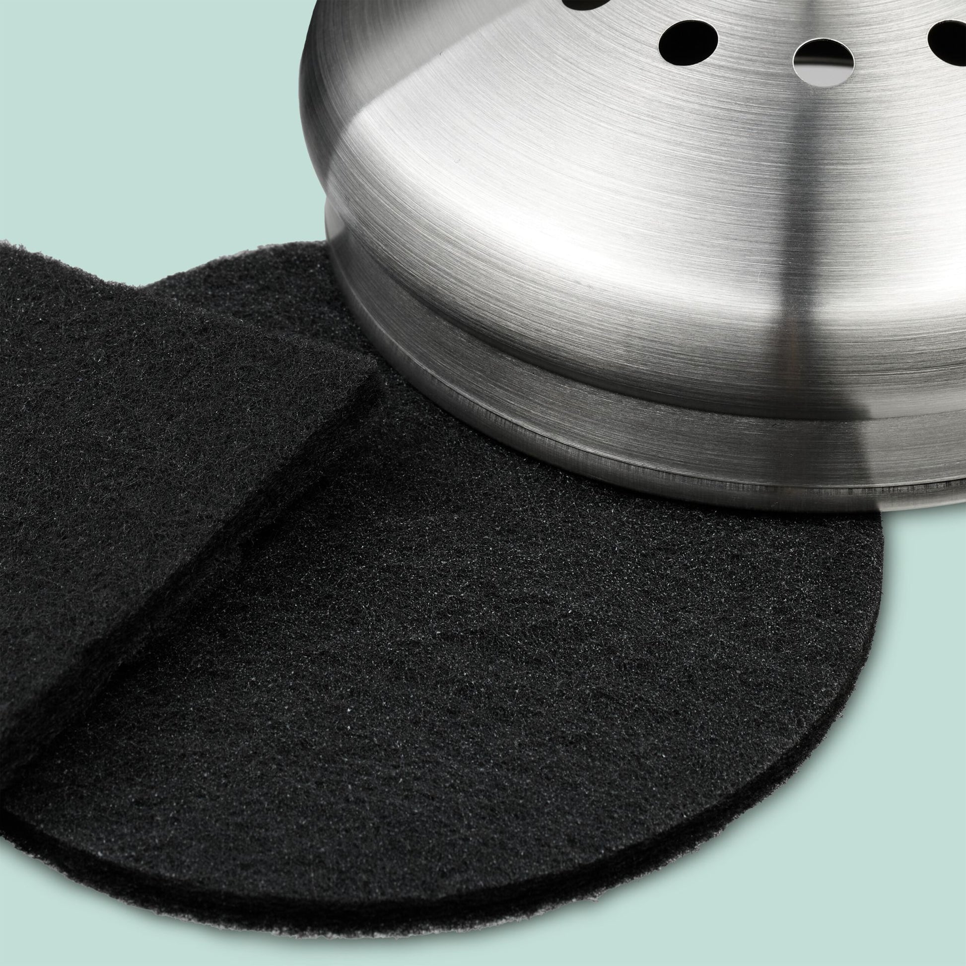 Komposteimer mit Geruchsfilter 5L Schwarz-Silber von Relaxdays