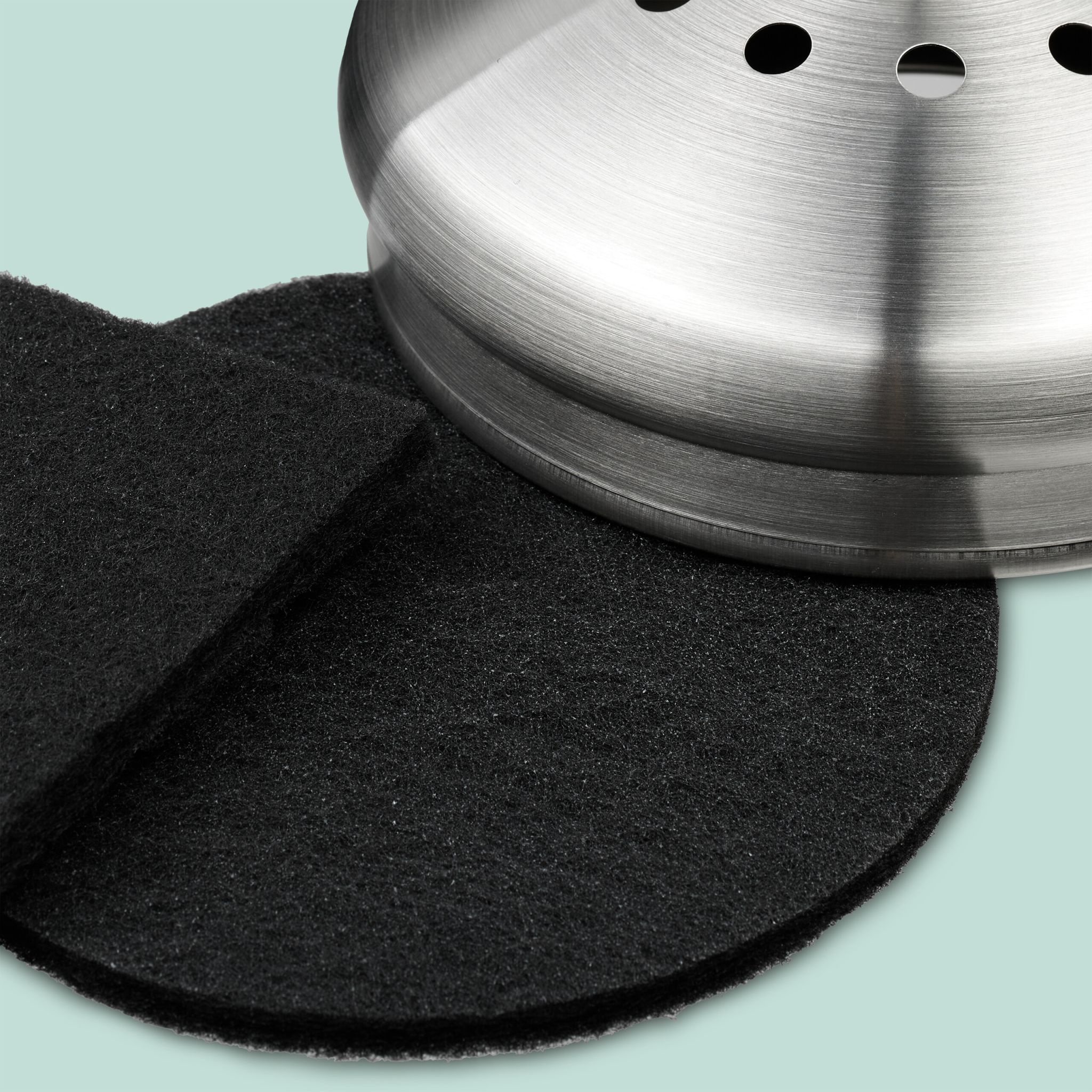 Komposteimer mit Geruchsfilter 5L Schwarz-Silber von Relaxdays