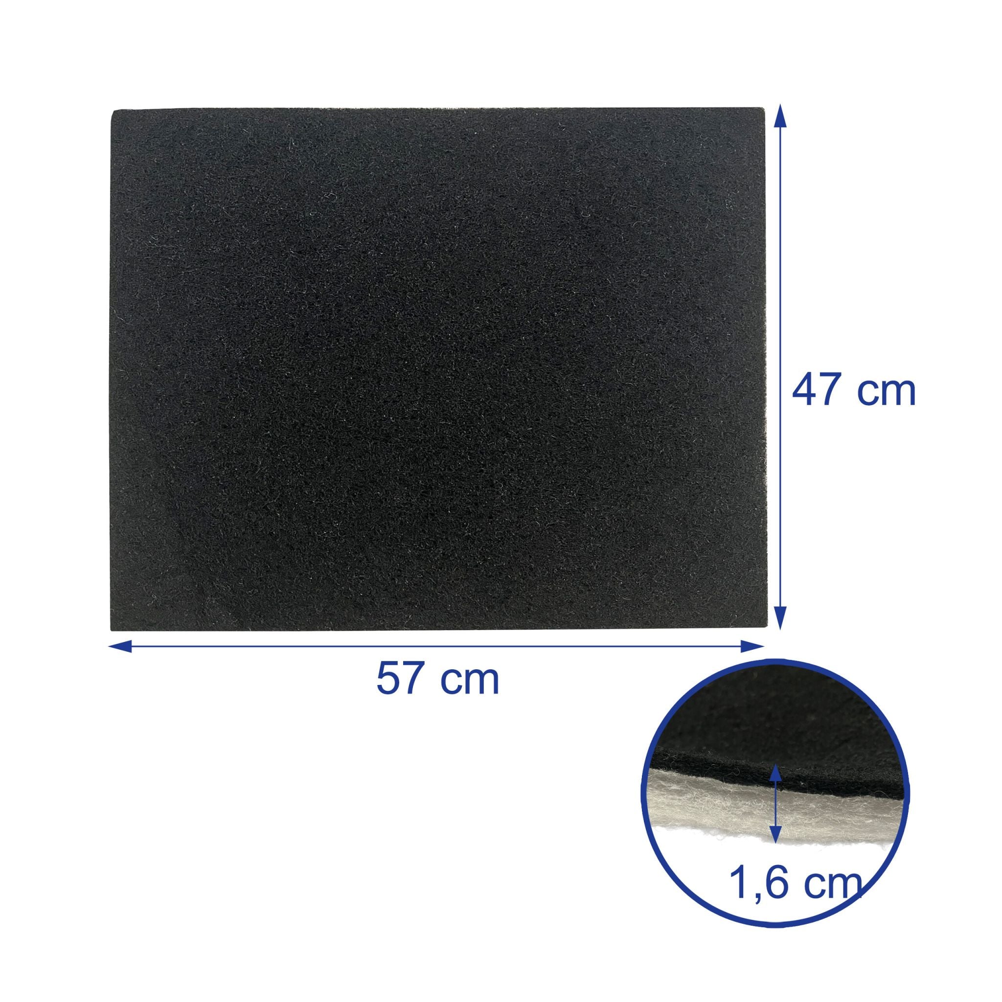 Dunstabzugshaube Filter-Set 47x57cm Weiss-Schwarz