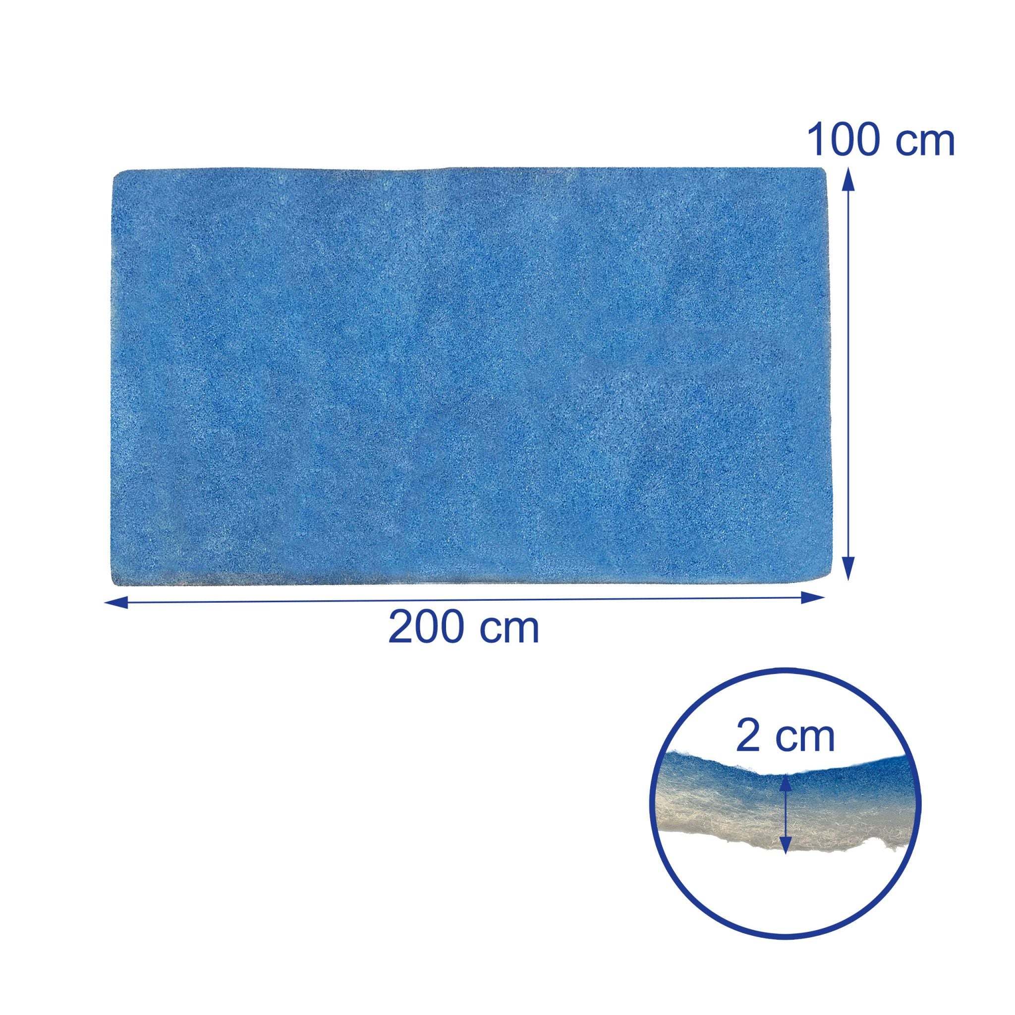 Dunstabzugshaube Filter 1x2m universal Weiss-Blau von Relaxdays