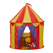 Spielzelt Zirkus Kinder Blau-Gelb-Rot