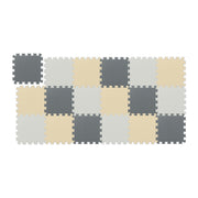 Puzzlematte 3-farbig Set Beige-Weiss-Grau von Relaxdays