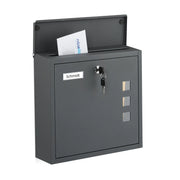 Briefkasten mit Sichtfenster Anthrazit-Silber-Transparent von Relaxdays