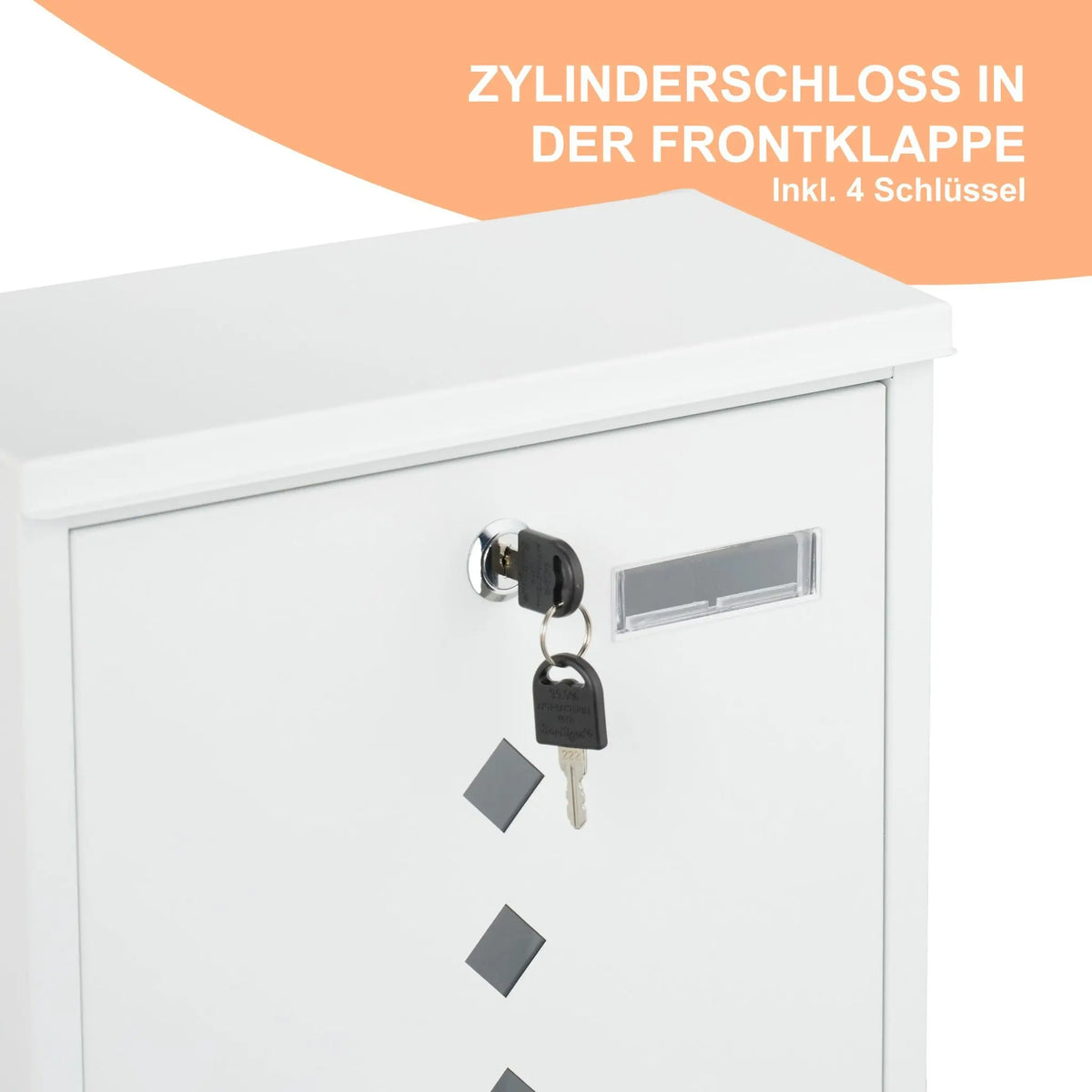 Briefkasten mit Zeitungsfach Weiss von Relaxdays