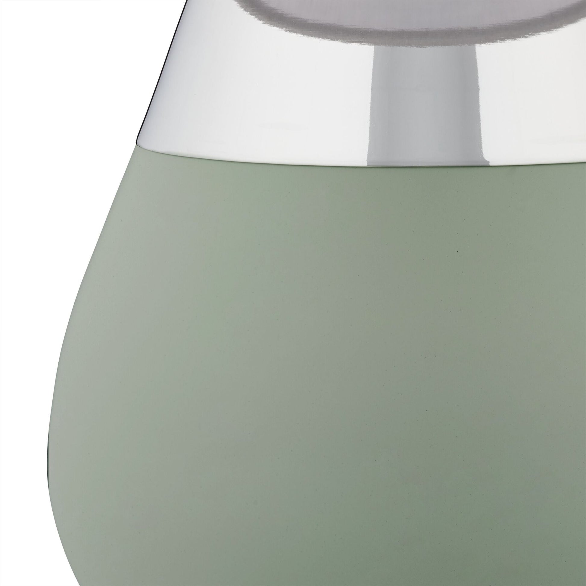 Tischlampe mit Stoffschirm Grün-Silber von Relaxdays