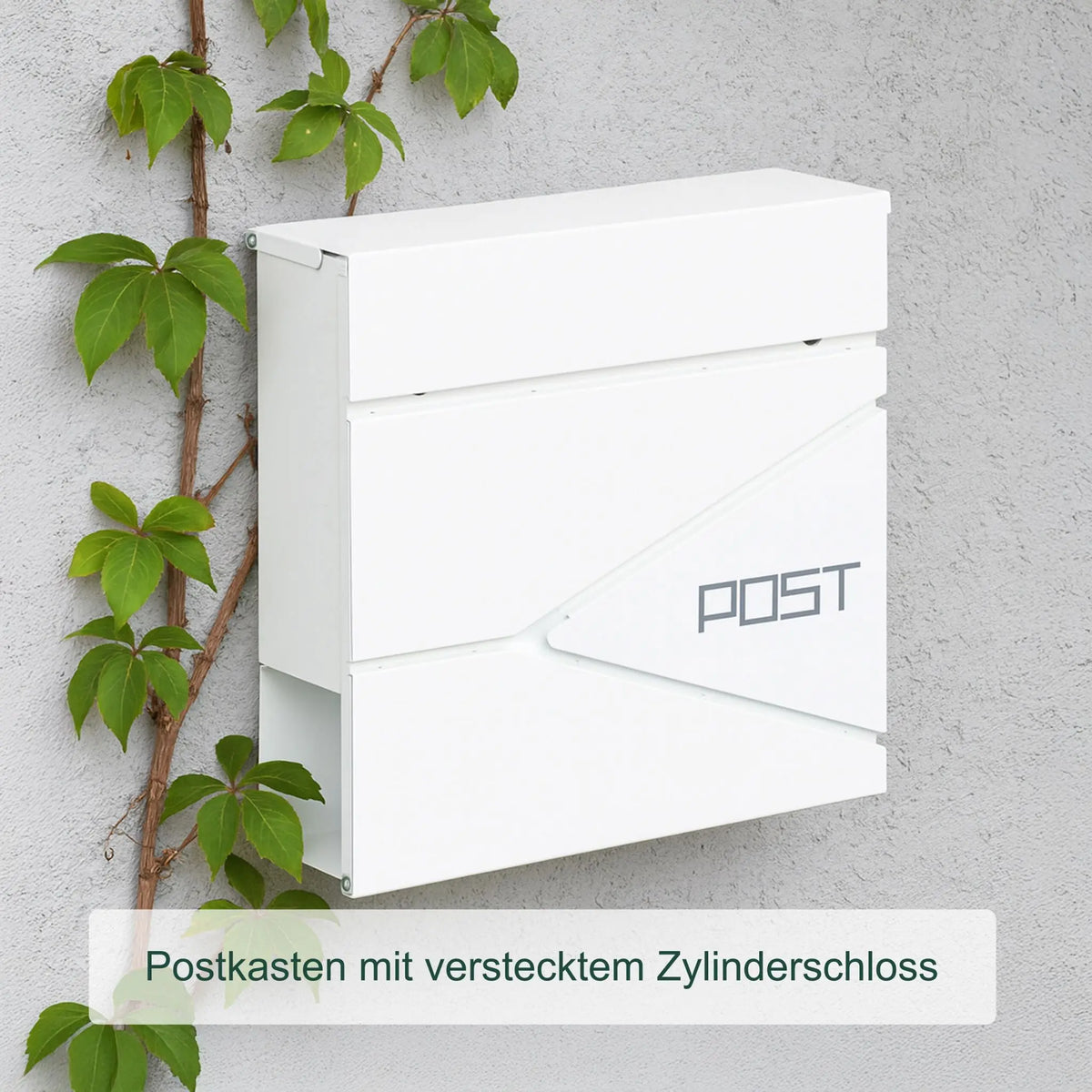 Briefkasten mit Zeitungsfach Weiss von Relaxdays
