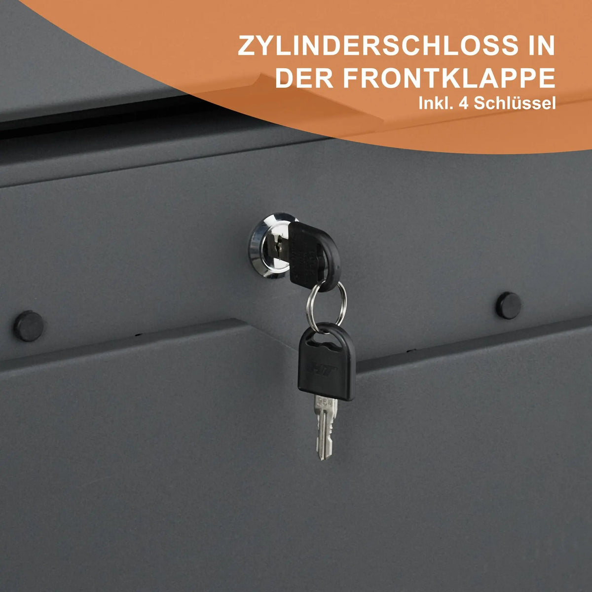 Briefkasten mit Zeitungsfach Anthrazit von Relaxdays