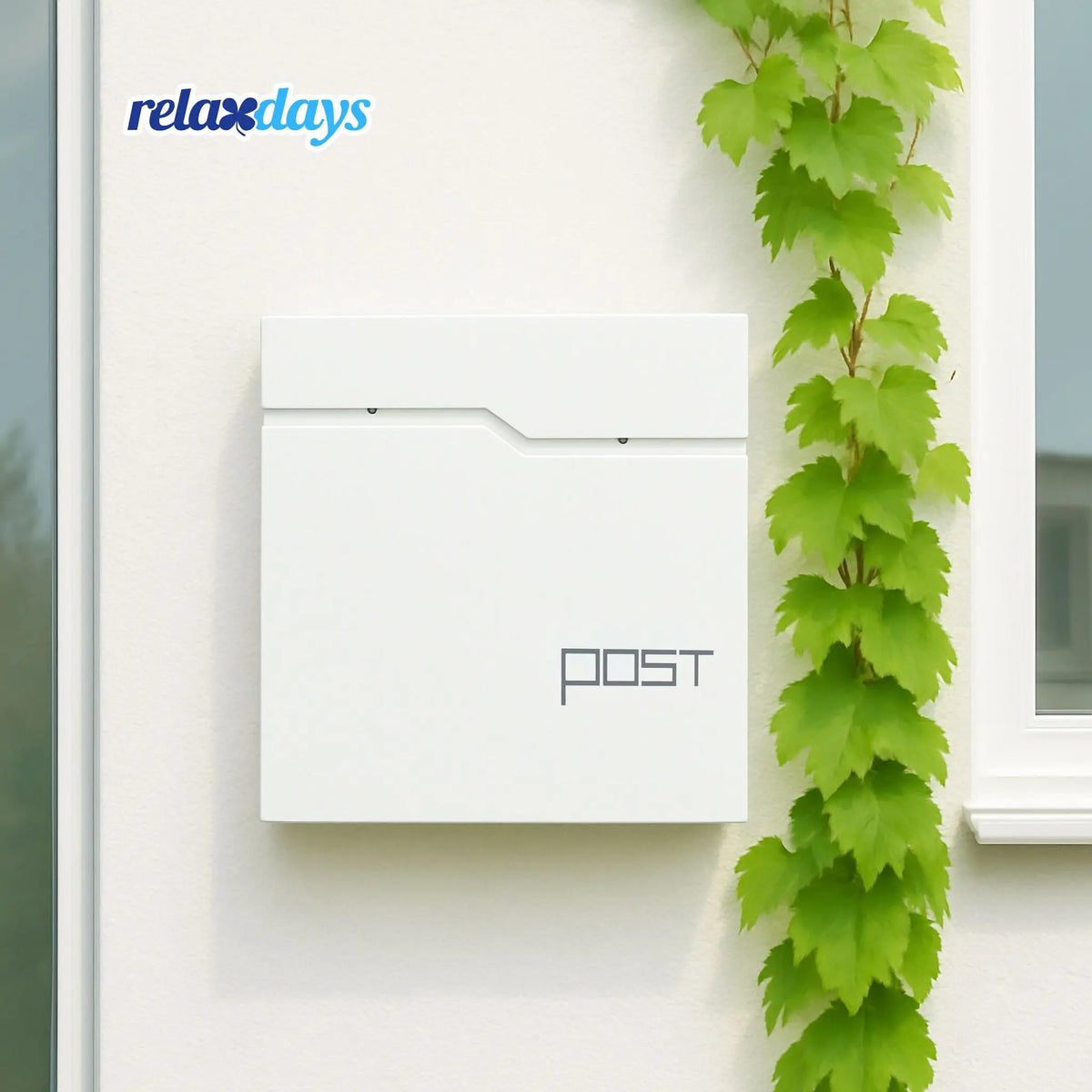 Briefkasten mit Zeitungsfach Weiss von Relaxdays