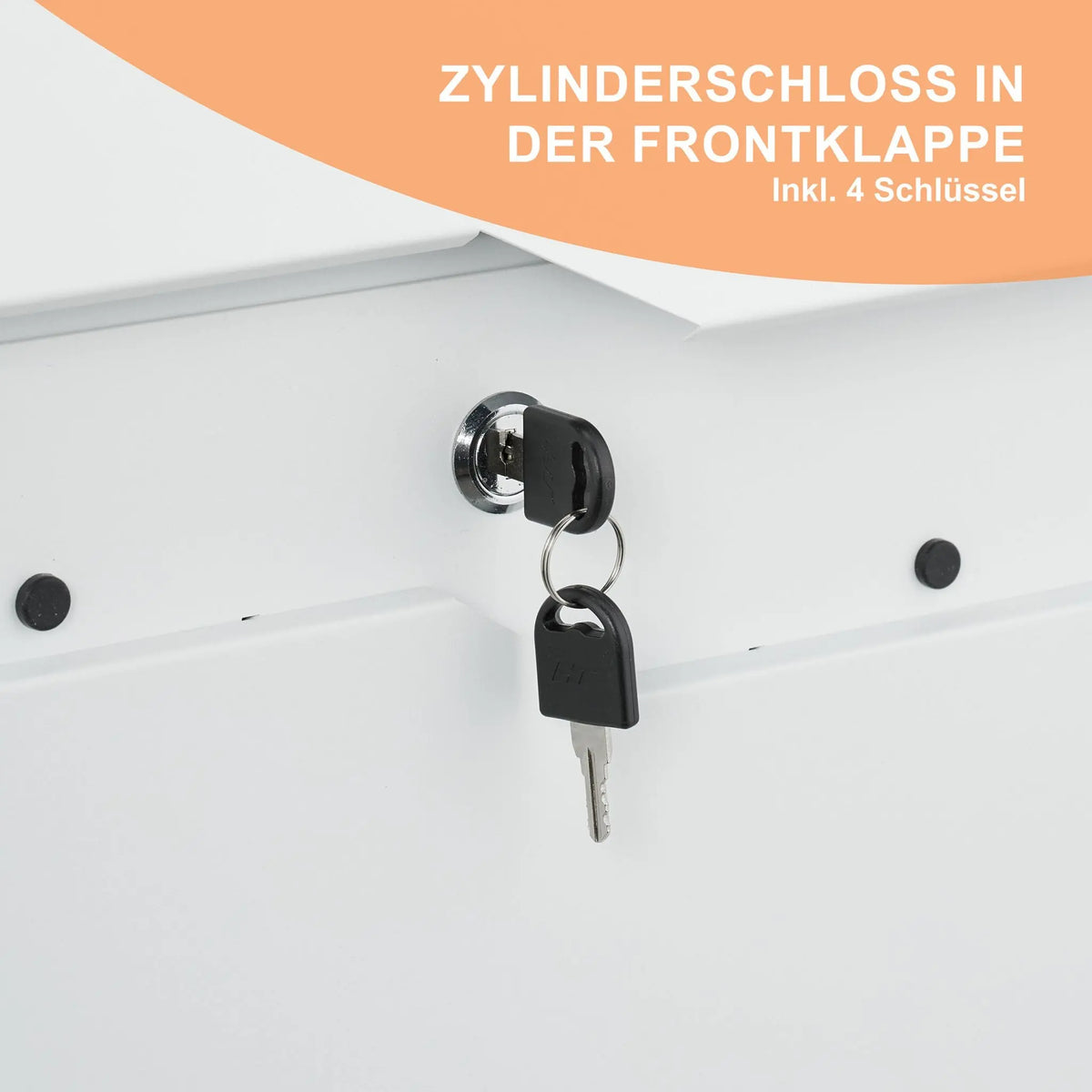 Briefkasten mit Zeitungsfach Weiss von Relaxdays
