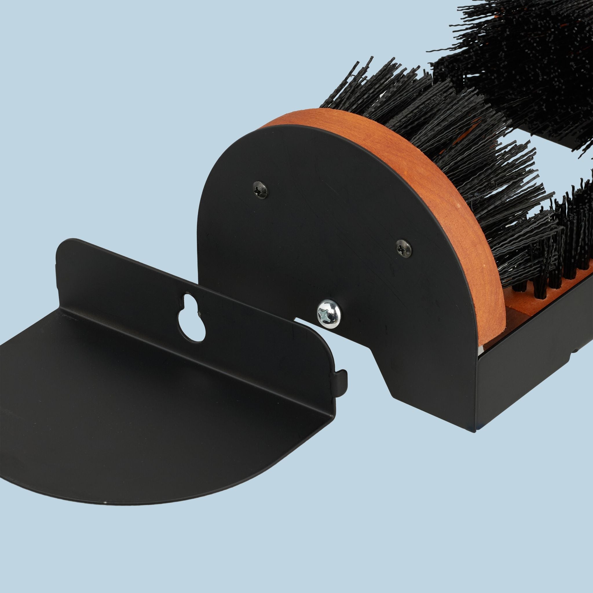 Schuhabstreifer mit Rundum-Bürsten Braun-Schwarz