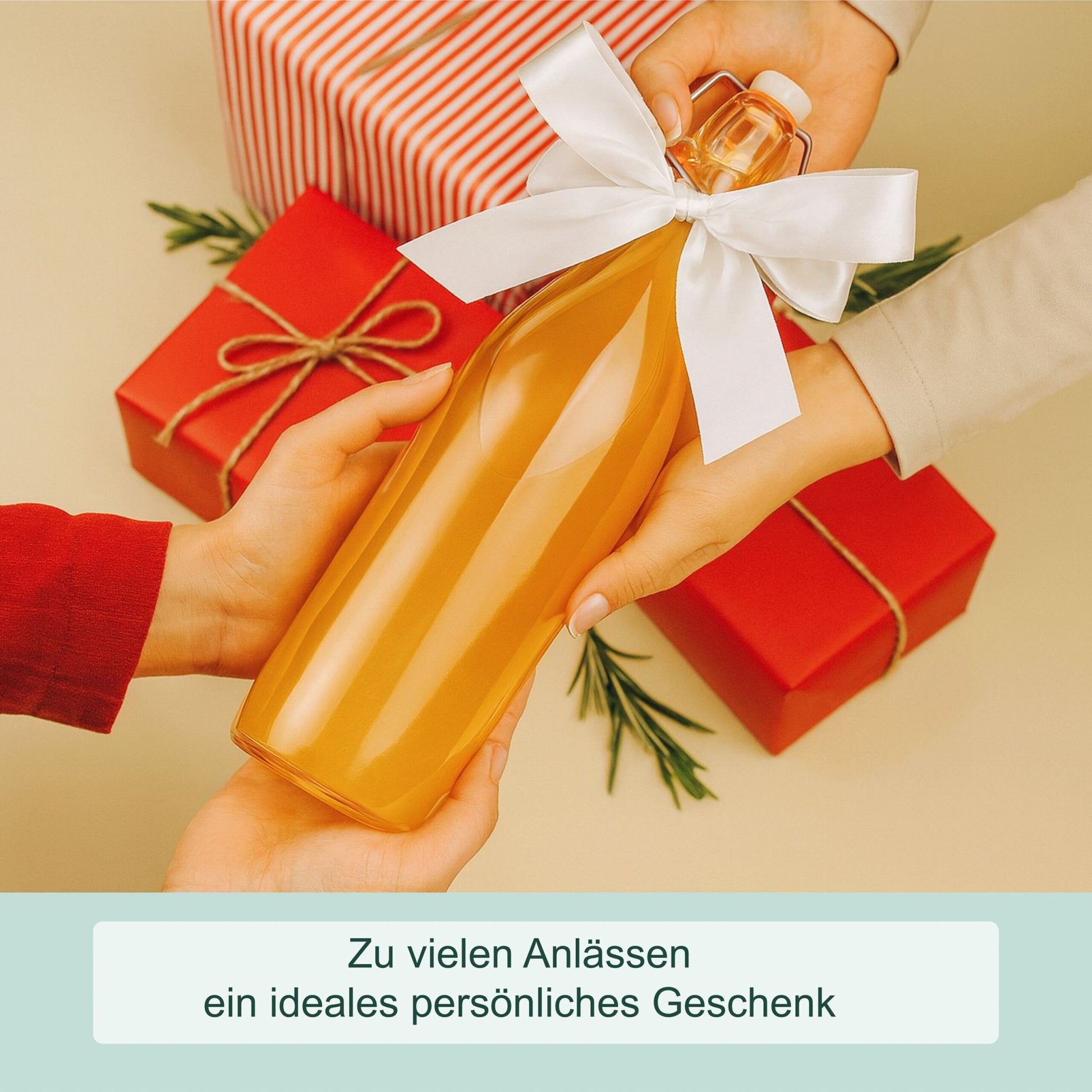 Flaschen zum Befüllen Bügelverschluss 6er-Set Rot-Silber-Transparent von Relaxdays