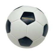 Fussball Spardose Weiss-Schwarz von Relaxdays