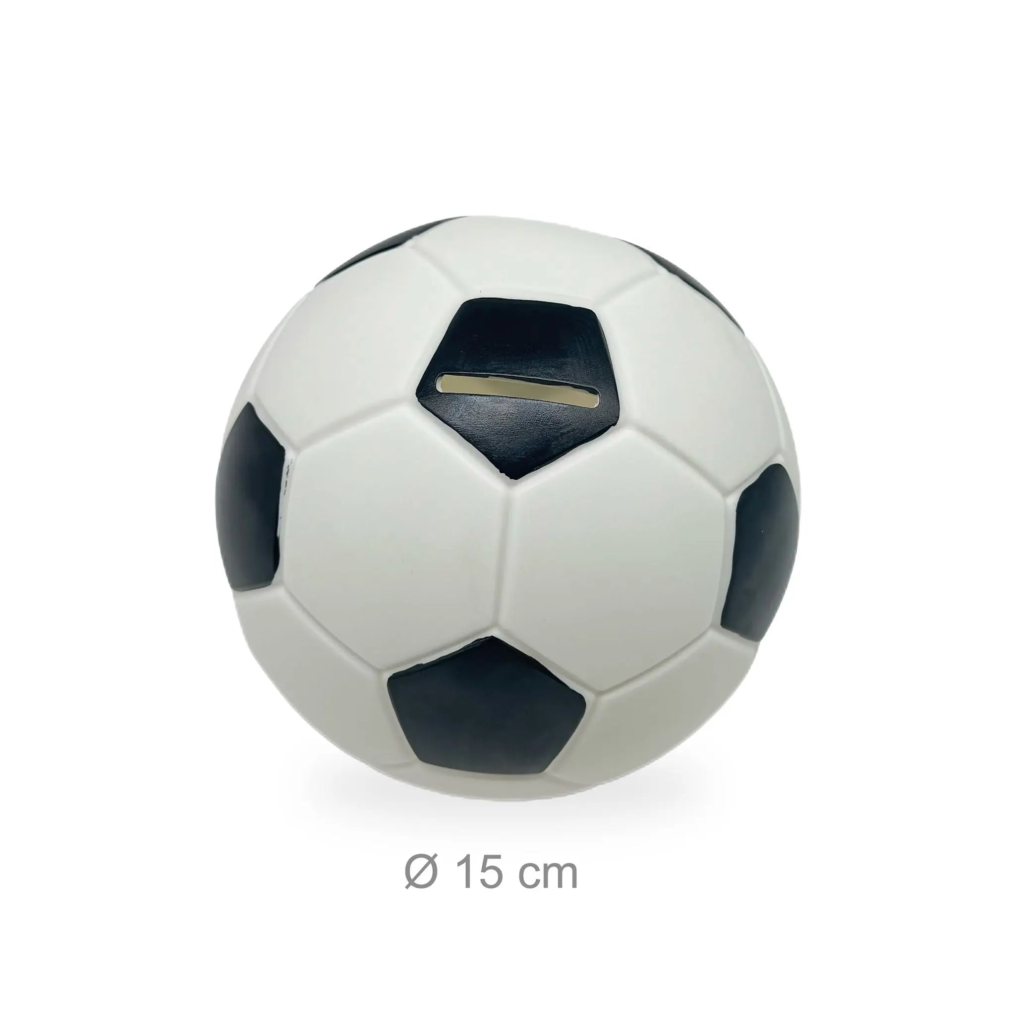 Fussball Spardose Weiss-Schwarz von Relaxdays