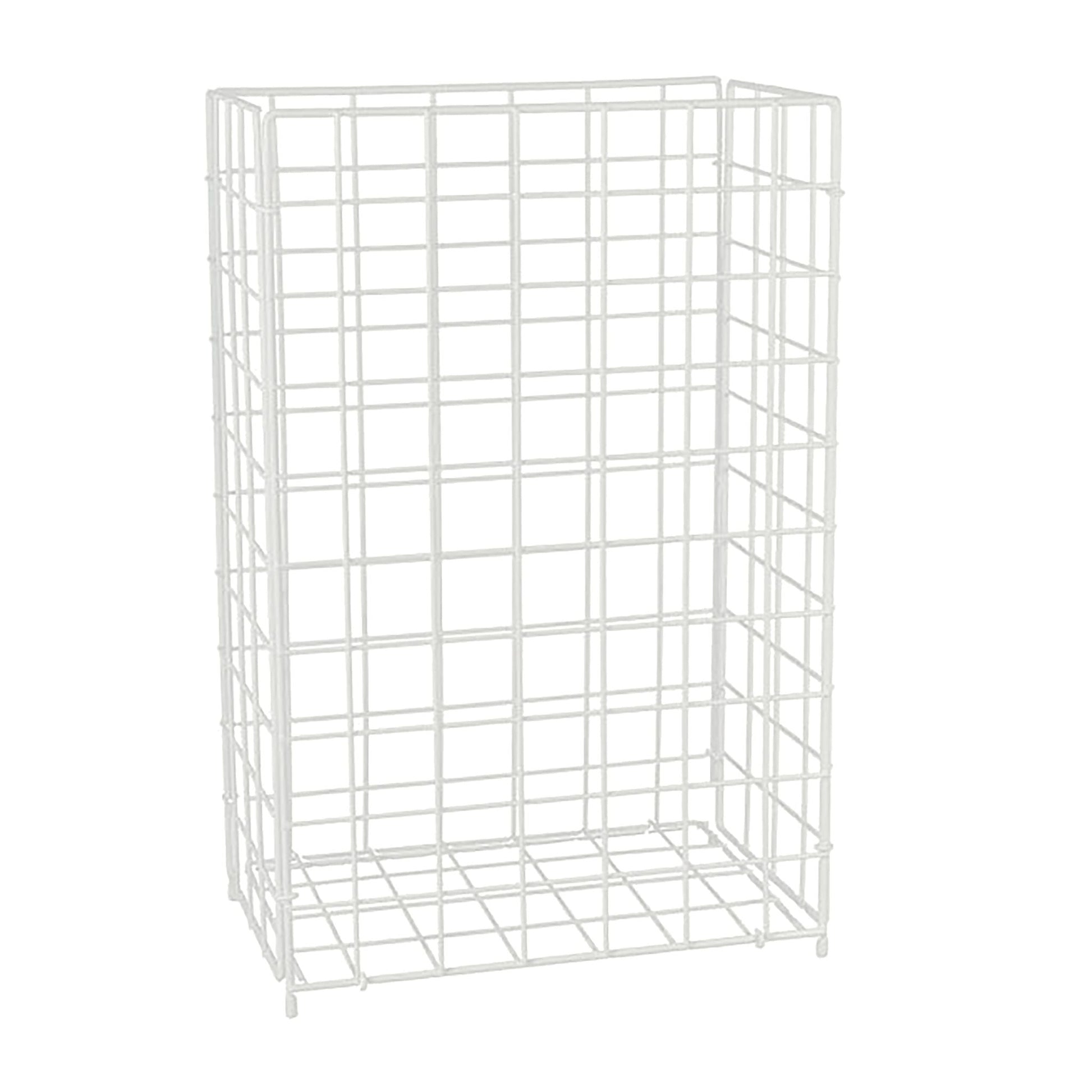 Papierkorb Gitter-Design 60L Weiss von Relaxdays